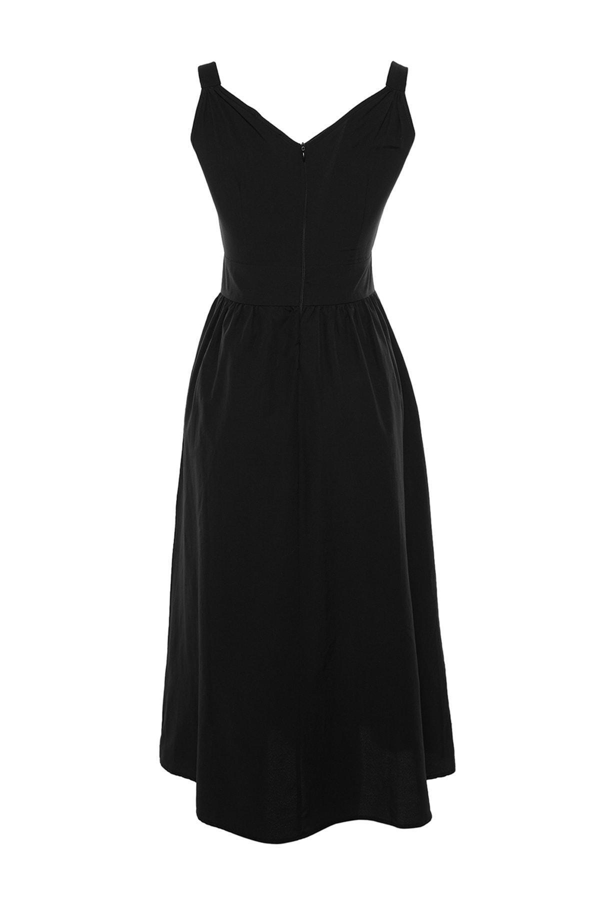 Black V Neck Dress, , large image number 6