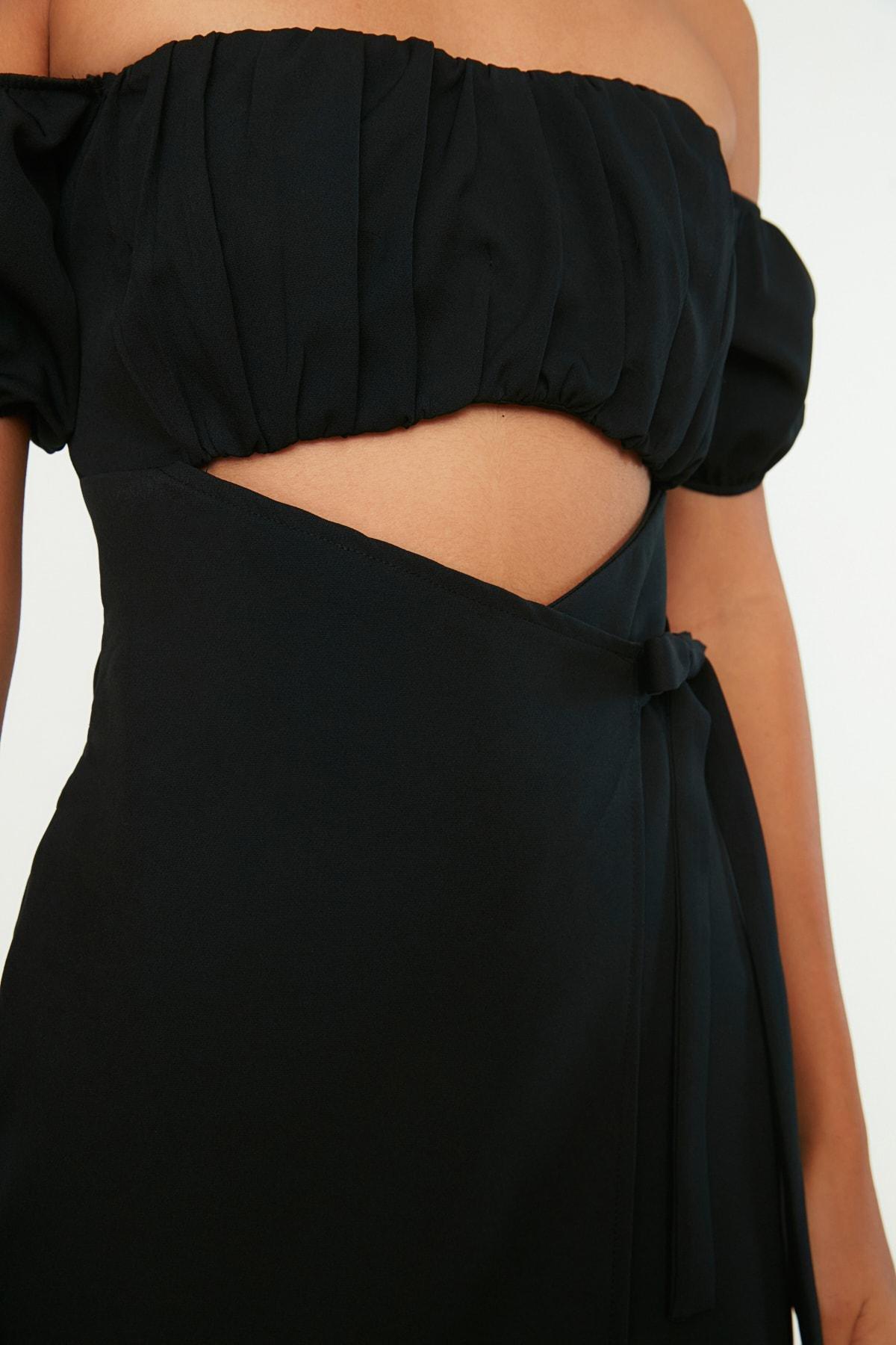Black Carmen Collar Jumpsuit, , large image number 6