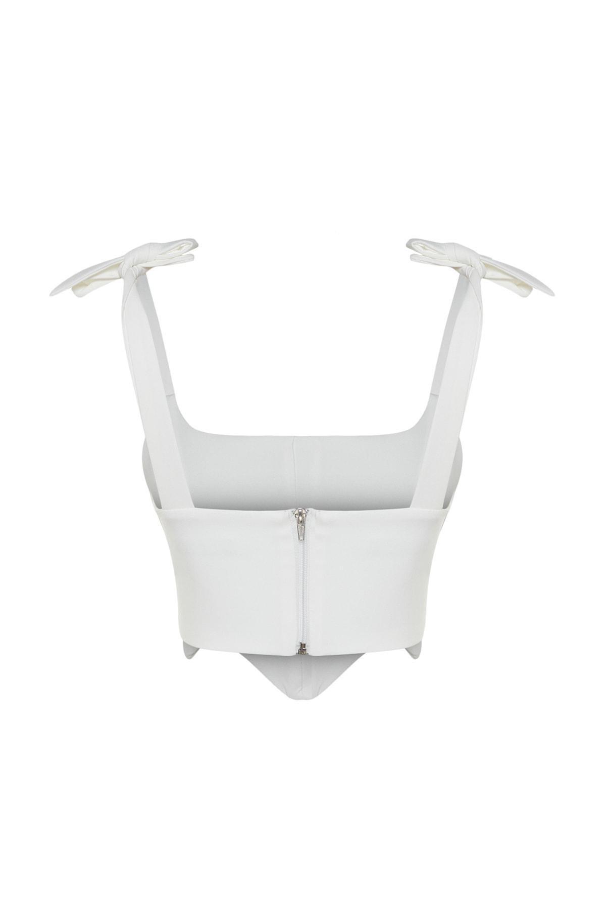 White Plain Crop Top, , large image number 7