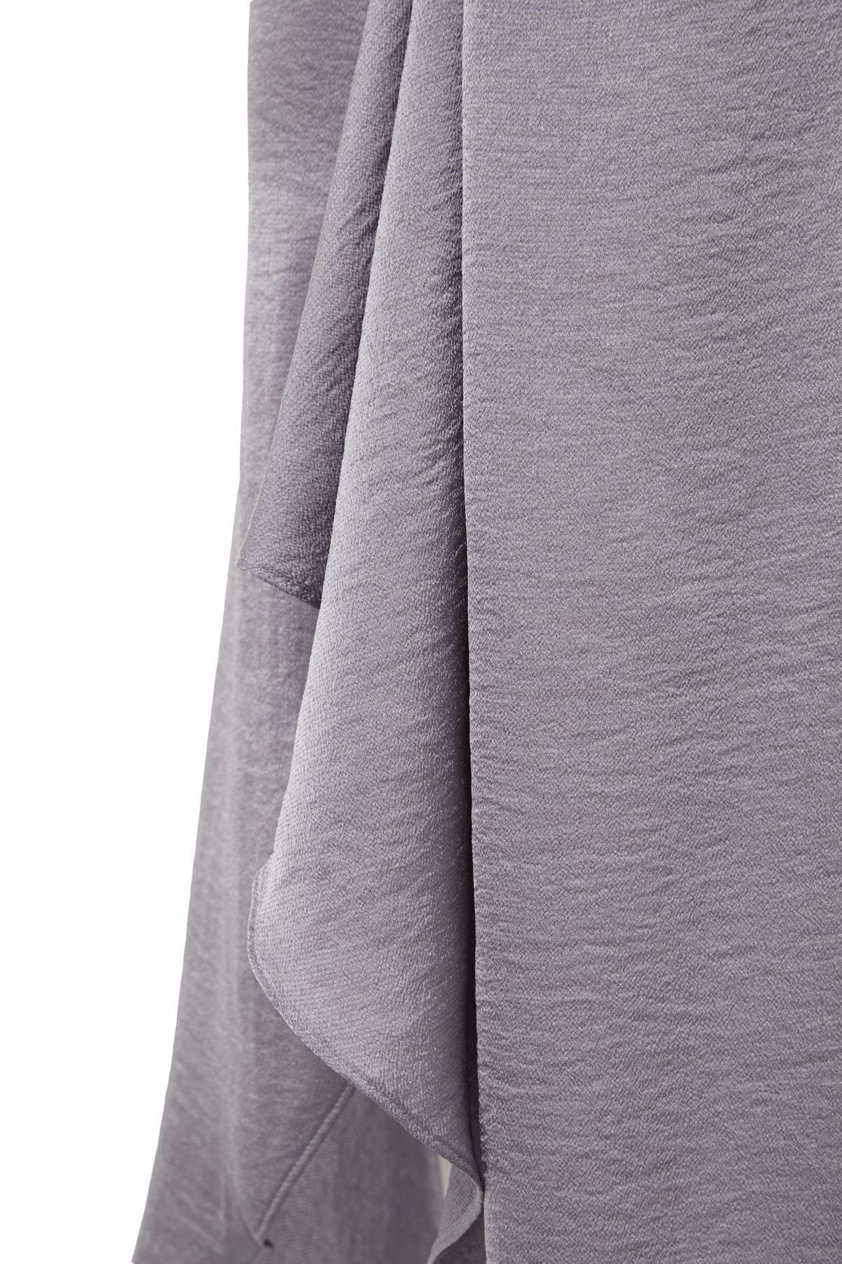 Trendyol - Gray Wrapover Dress