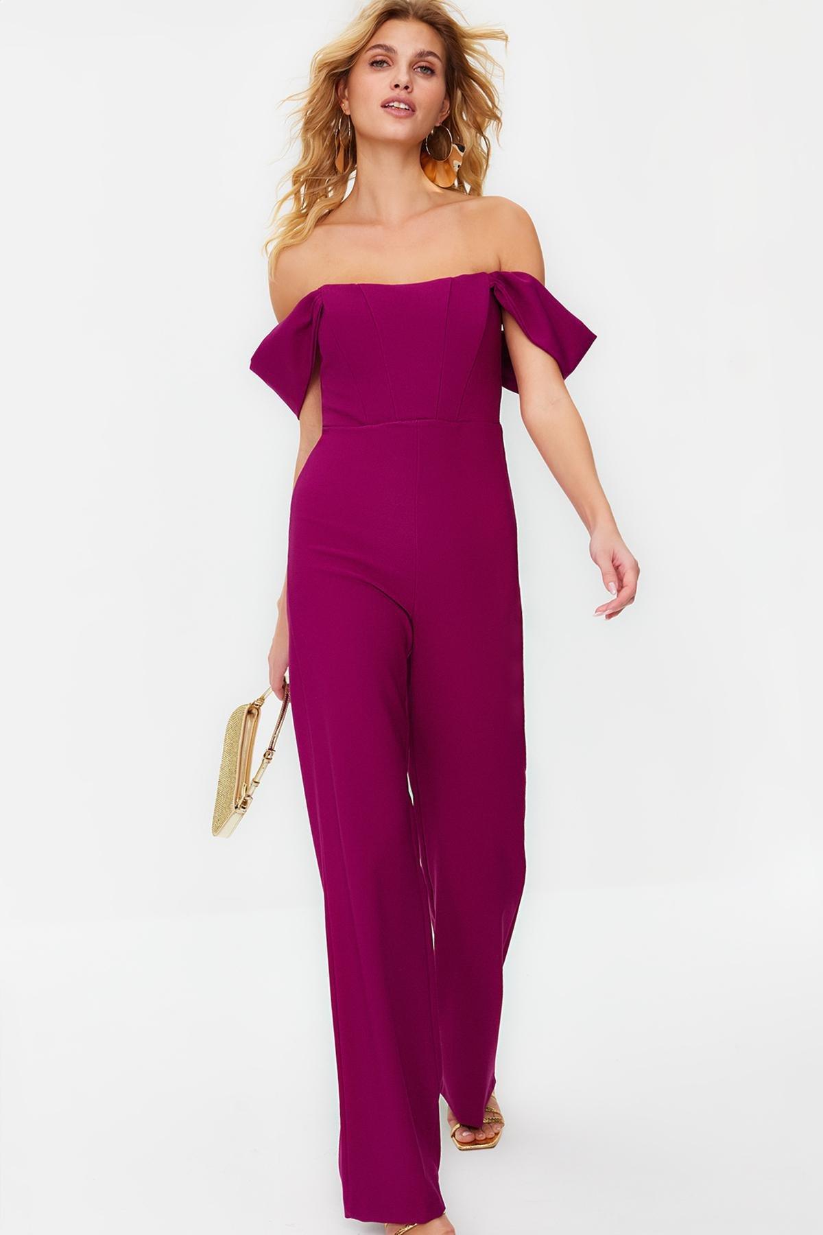 Burgundy Lined Underwire Jumpsuit, , large image number 1