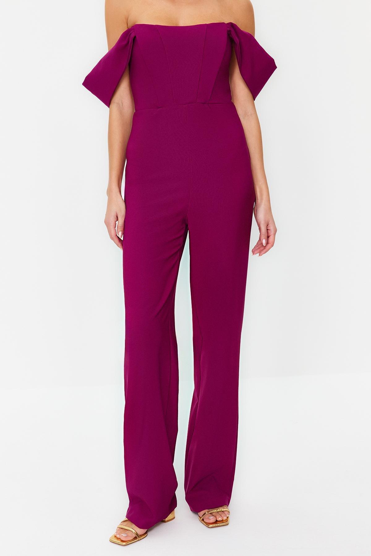 Burgundy Lined Underwire Jumpsuit, , large image number 3