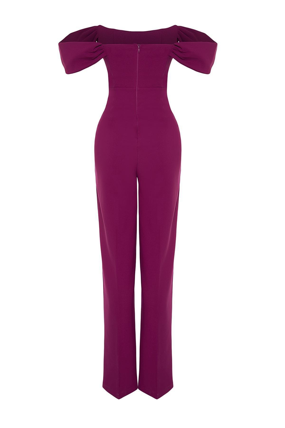 Burgundy Lined Underwire Jumpsuit, , large image number 6
