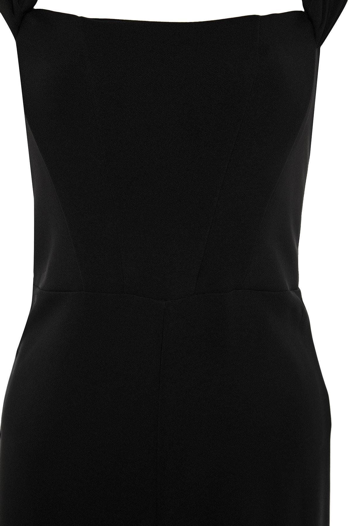 جمبسوت طويل بقصة عادية، أسود, Black, large image number 5