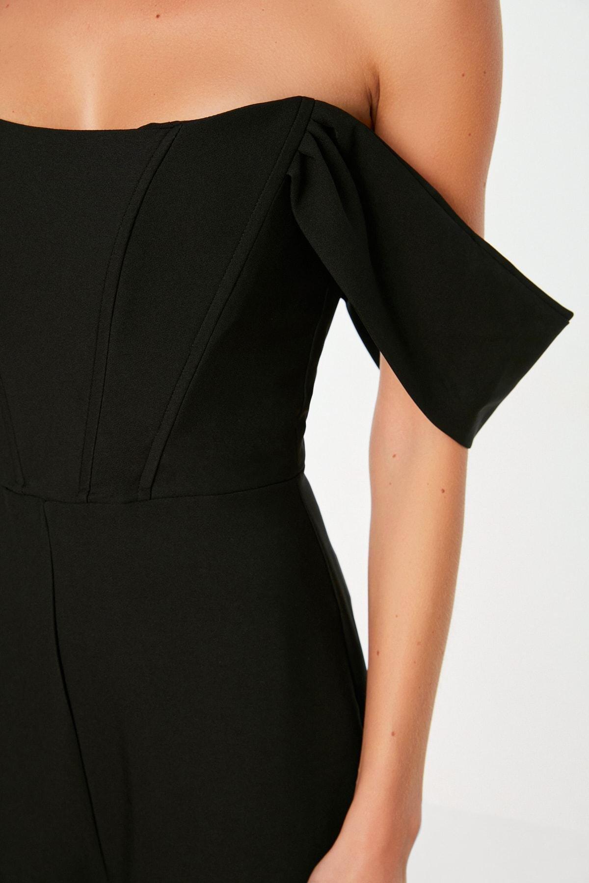 Black Regular Long Jumpsuit, , large image number 7