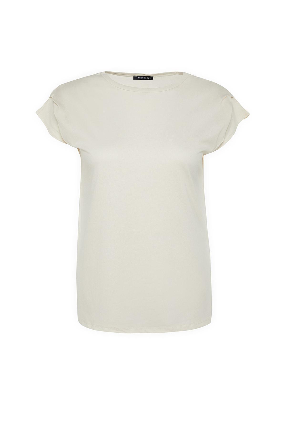 Beige Relaxed Plus Size T-Shirt, , large image number 5