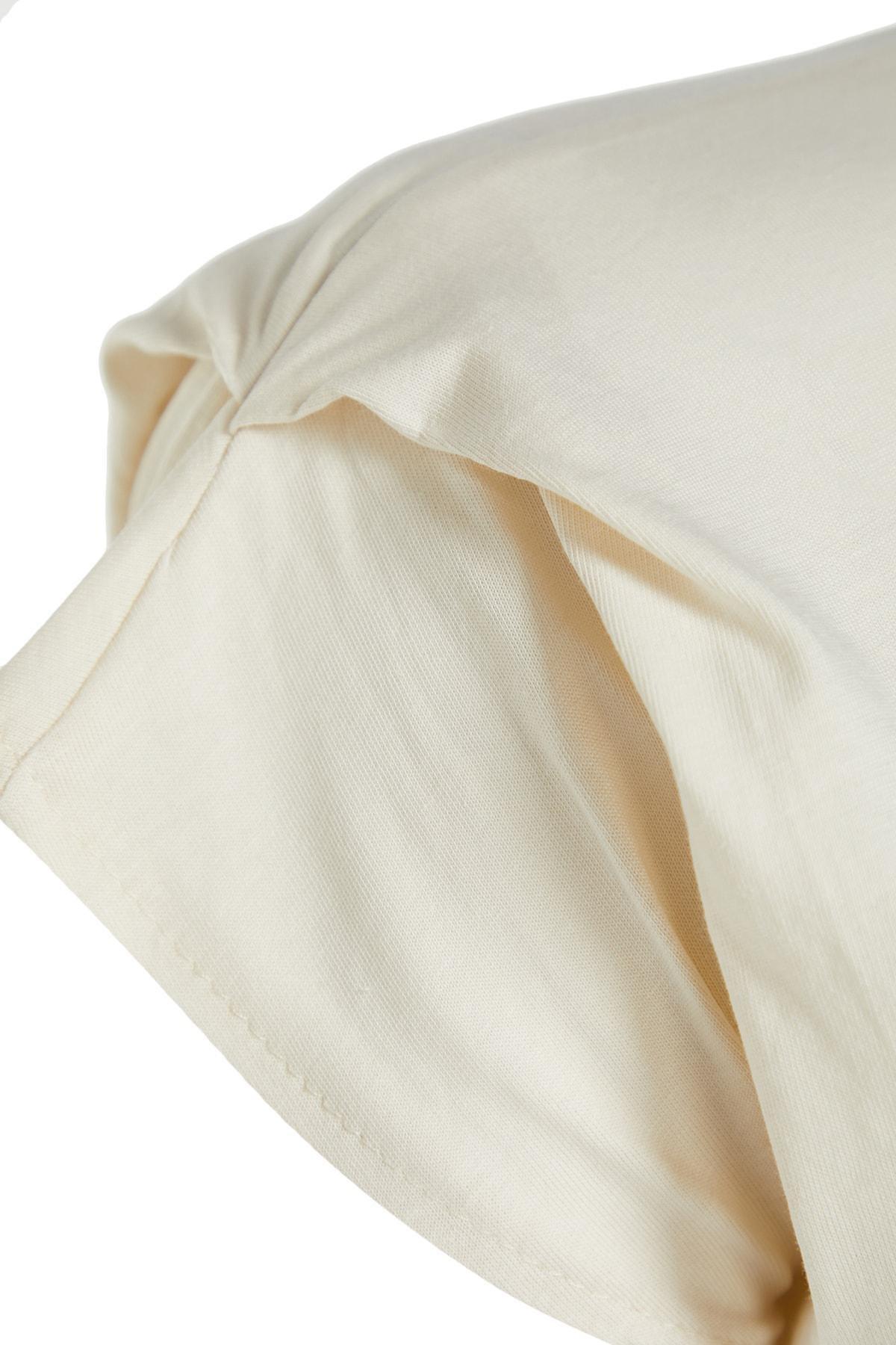 Beige Relaxed Plus Size T-Shirt, , large image number 6