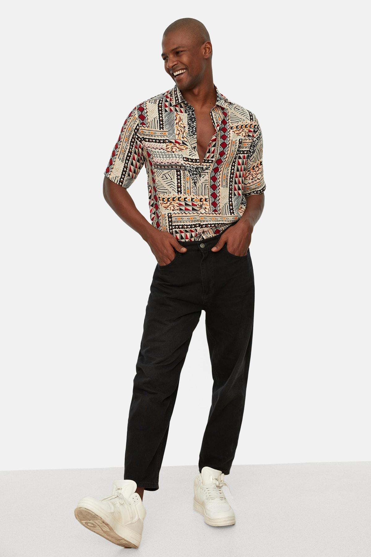 Multicolour Ethnic Pattern Shirt, , medium