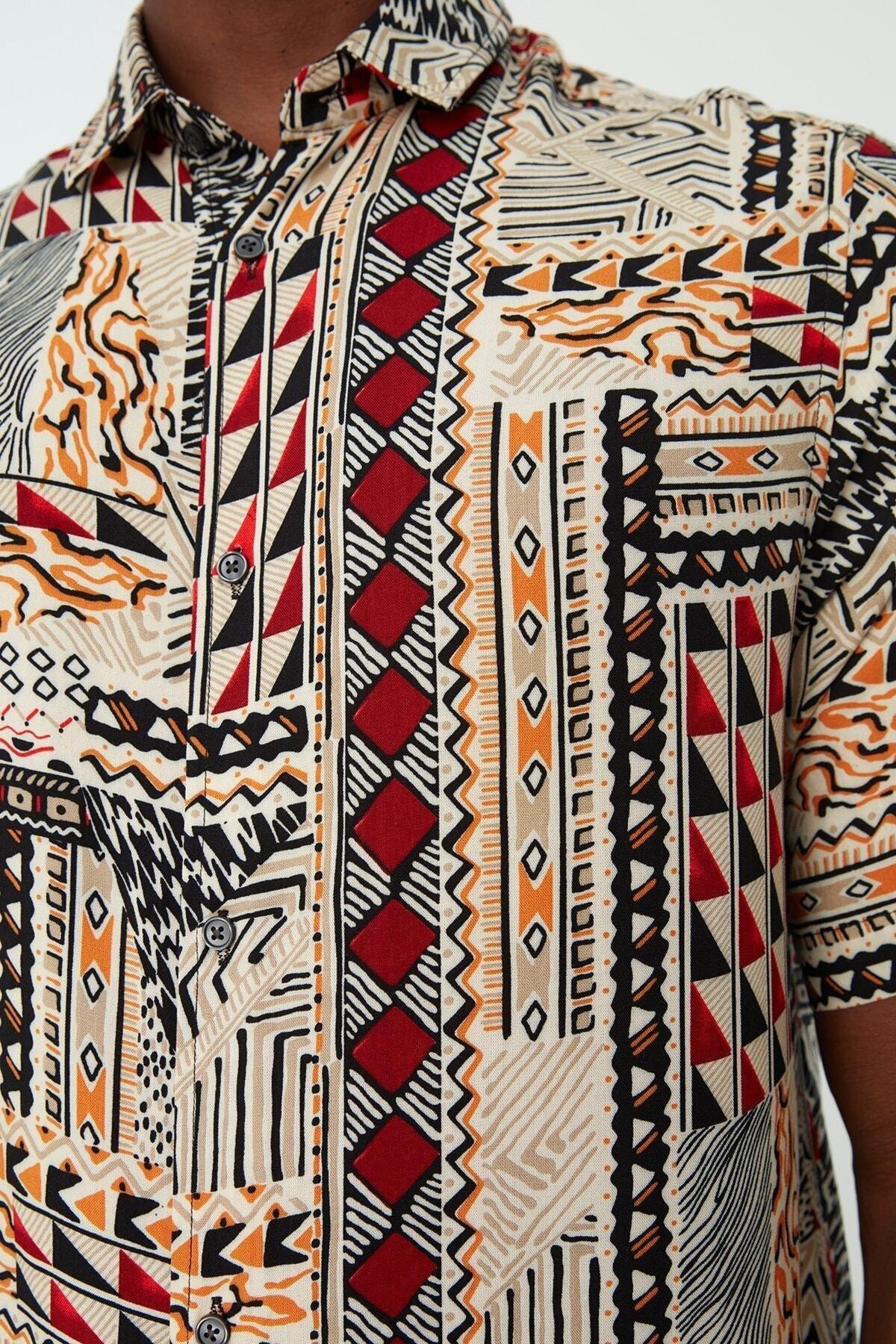 Multicolour Ethnic Pattern Shirt, , large image number 3