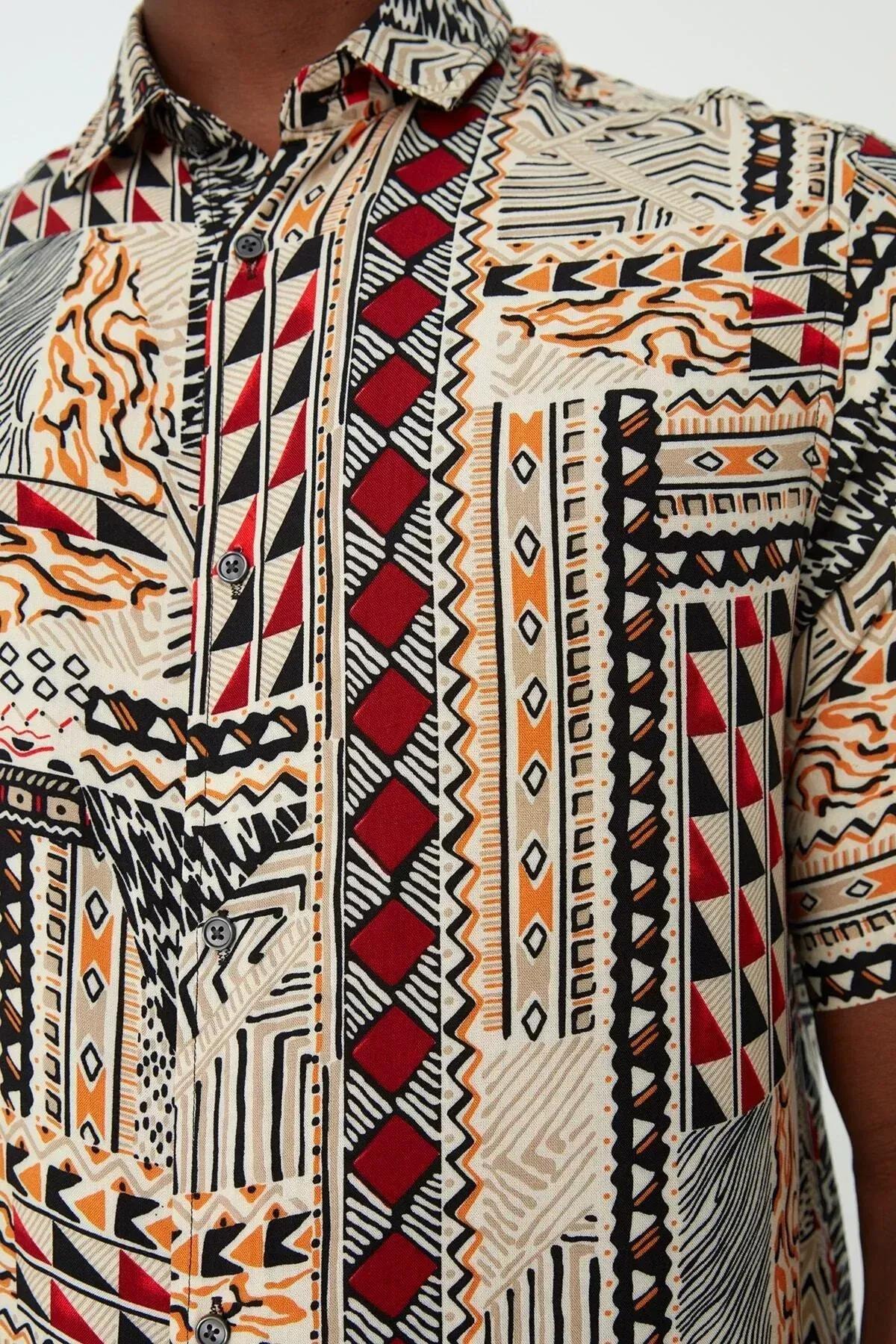 Multicolor pattern Shirt, Multicolor, large image number 3