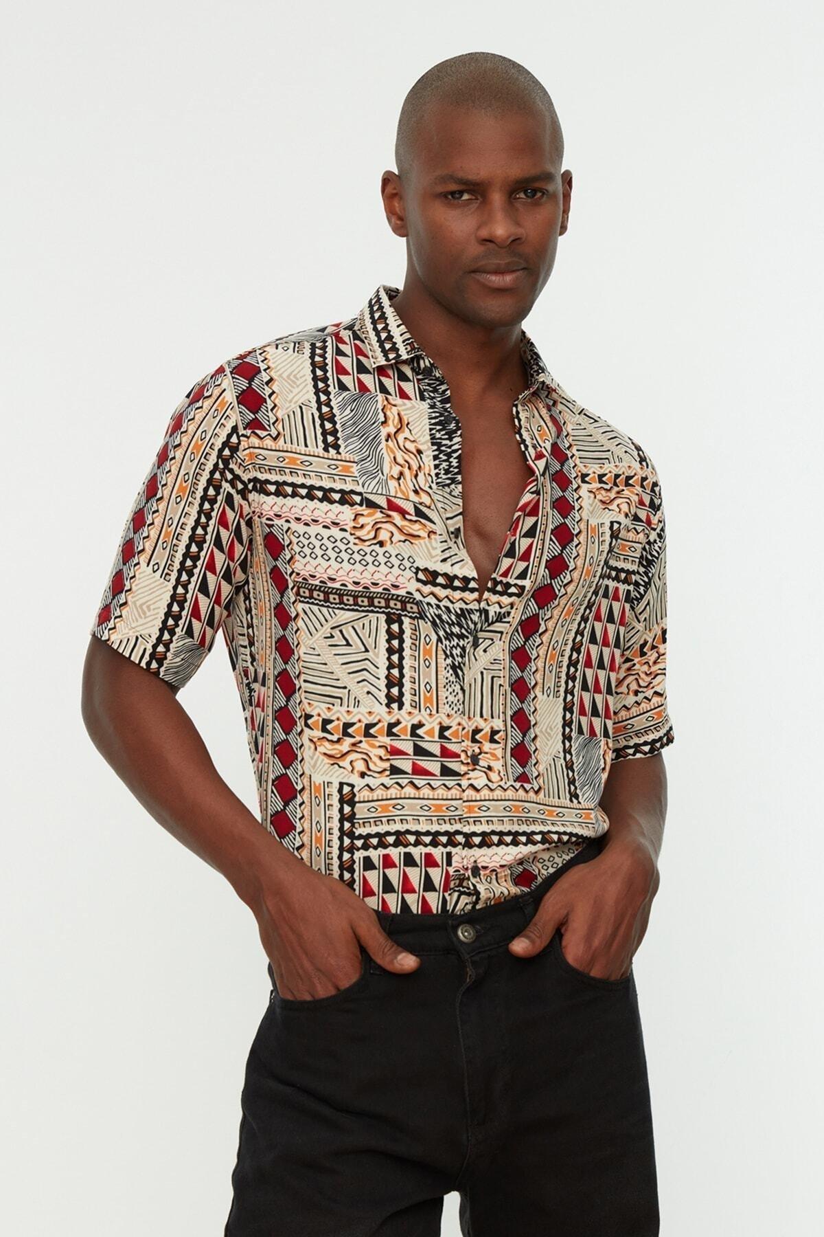 Multicolour Ethnic Pattern Shirt, , large image number 4