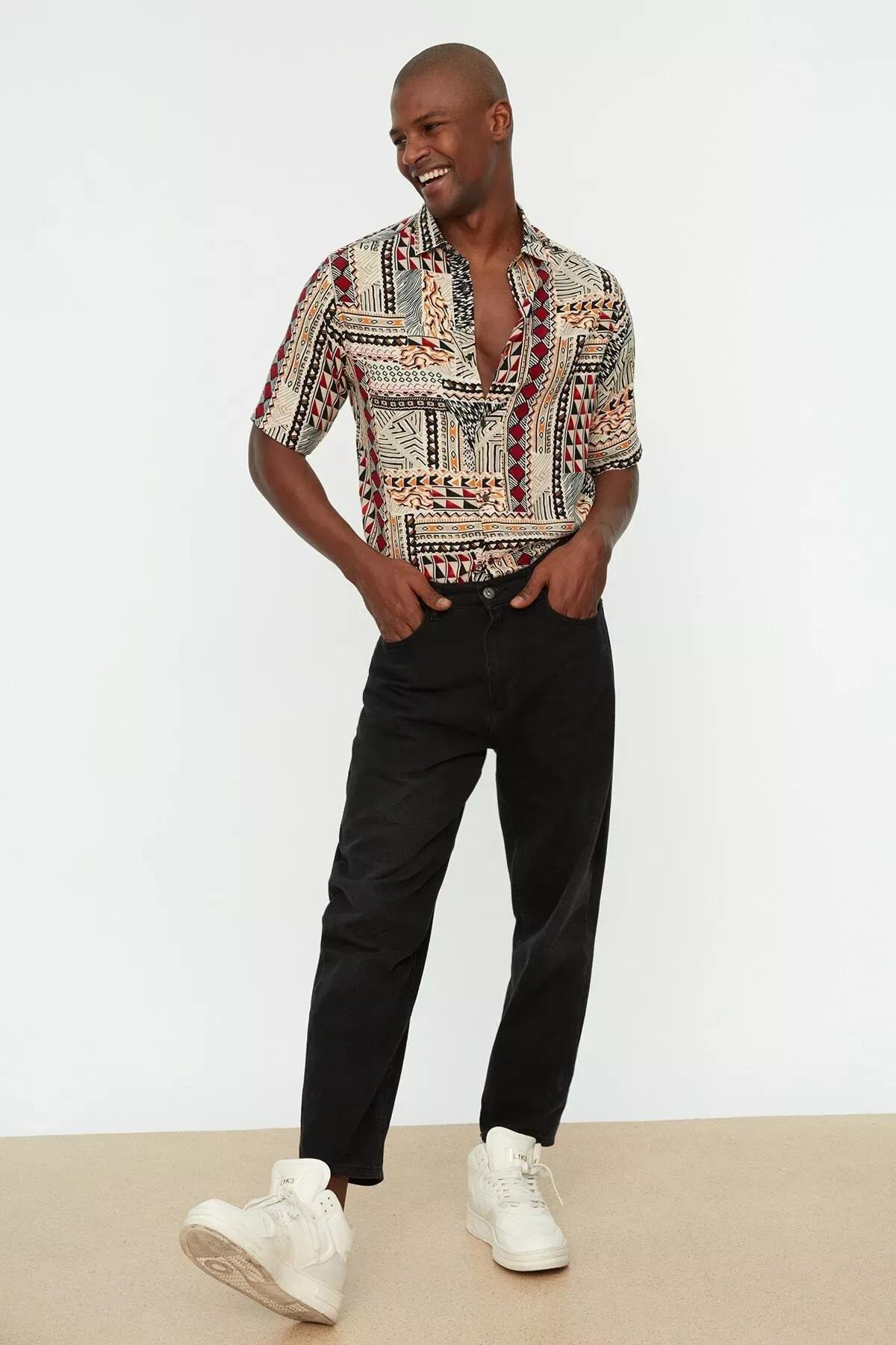 Multicolor pattern Shirt, Multicolor, large image number 4