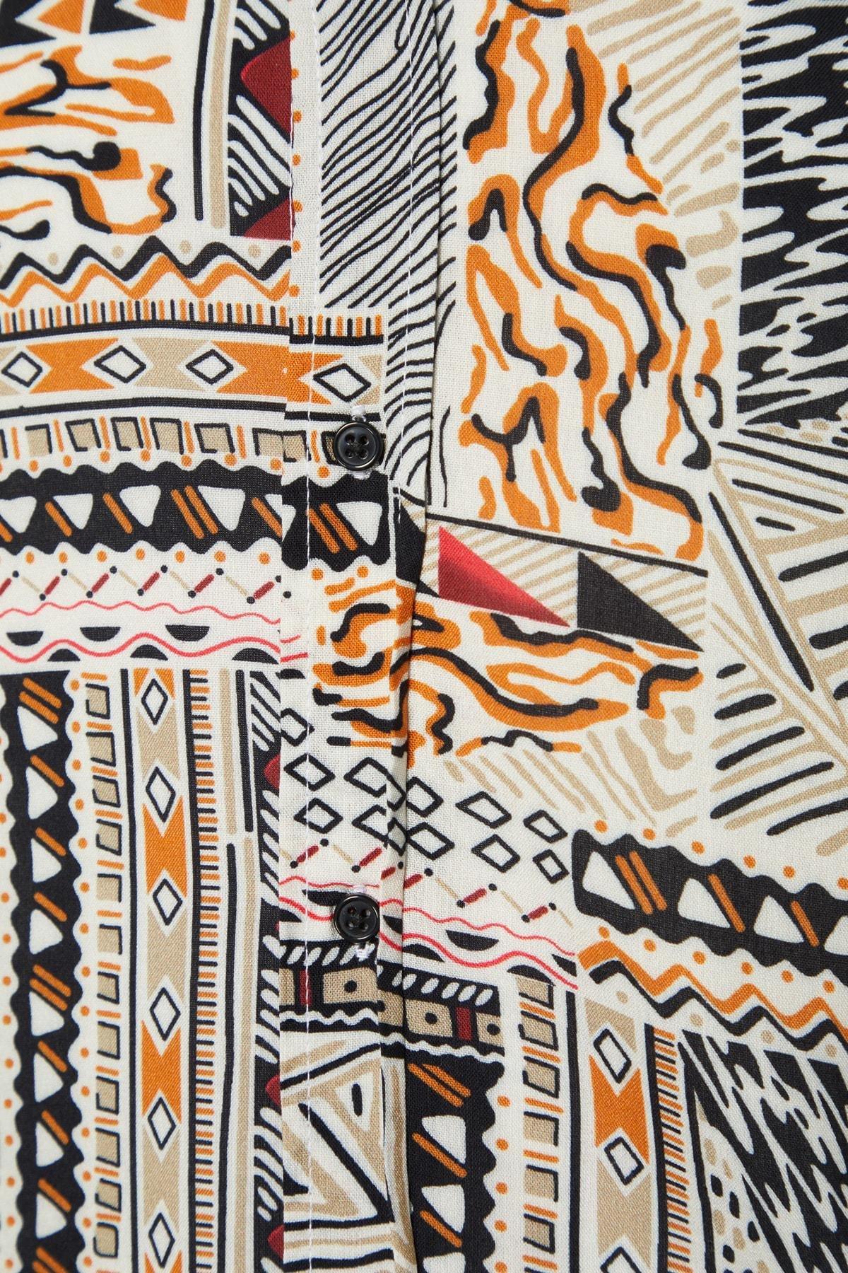 Multicolour Ethnic Pattern Shirt, , large image number 6