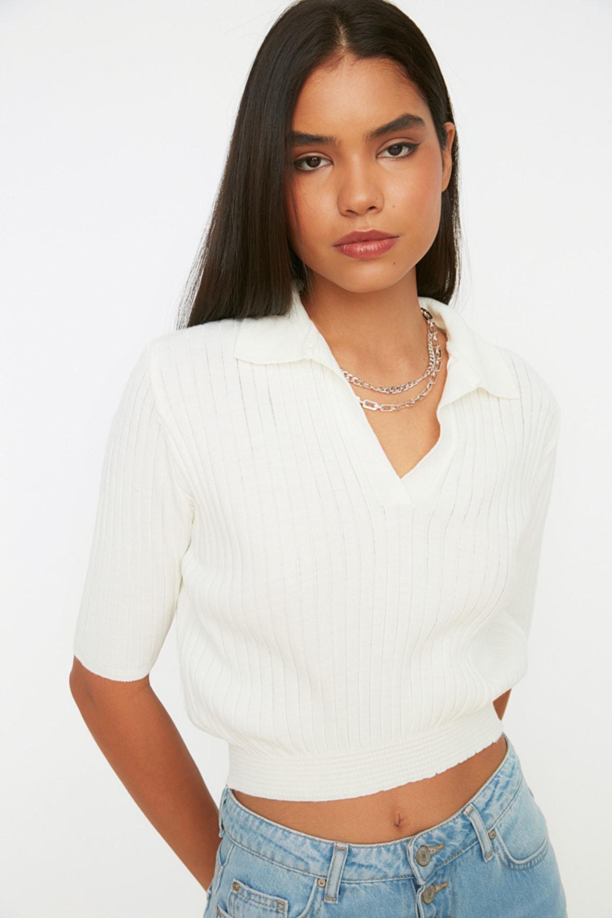 White Polo Neck Sweater, , large image number 0