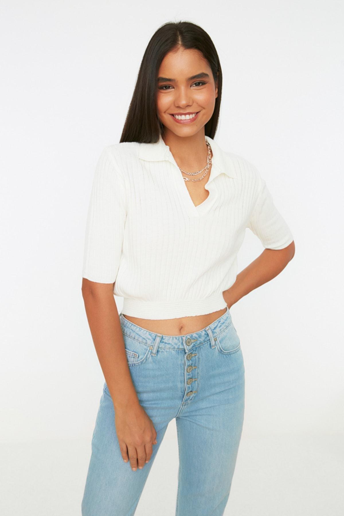 White Polo Neck Sweater, , large image number 2