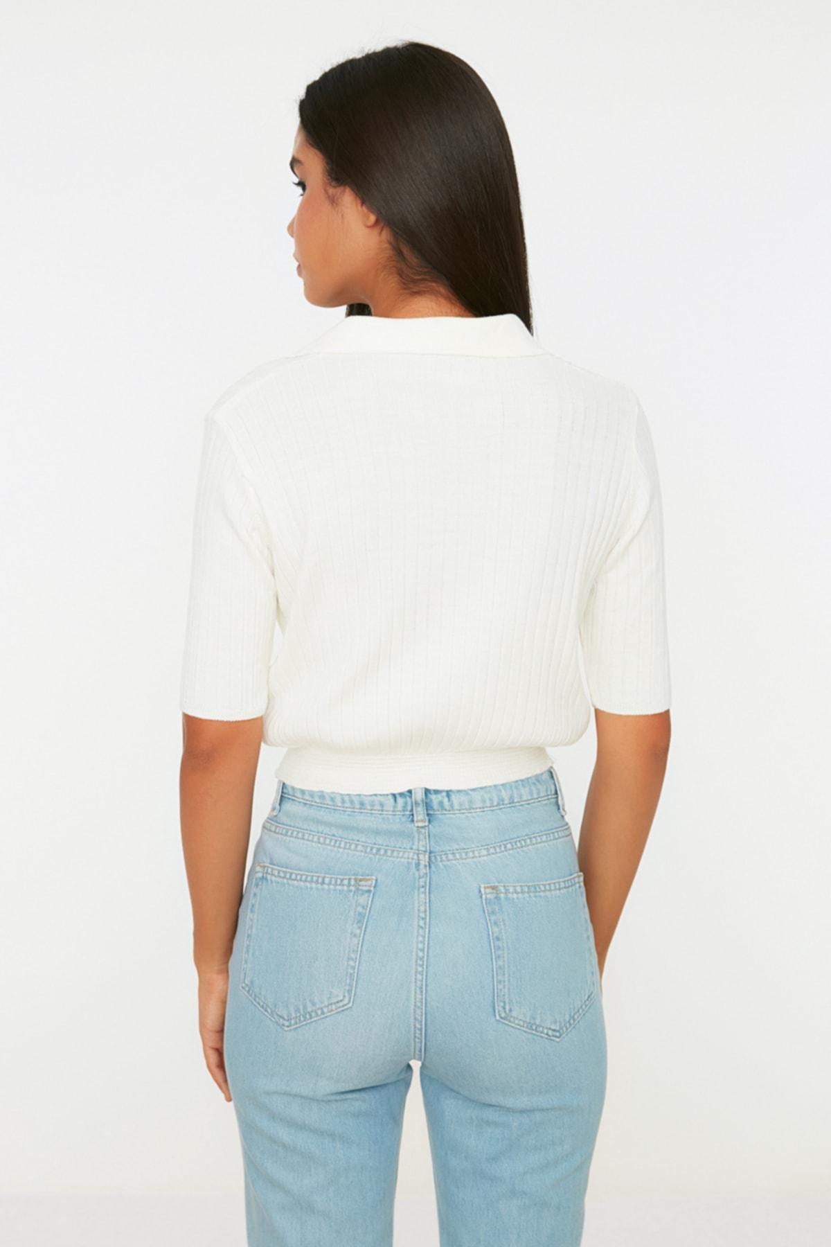 White Polo Neck Sweater, , large image number 4