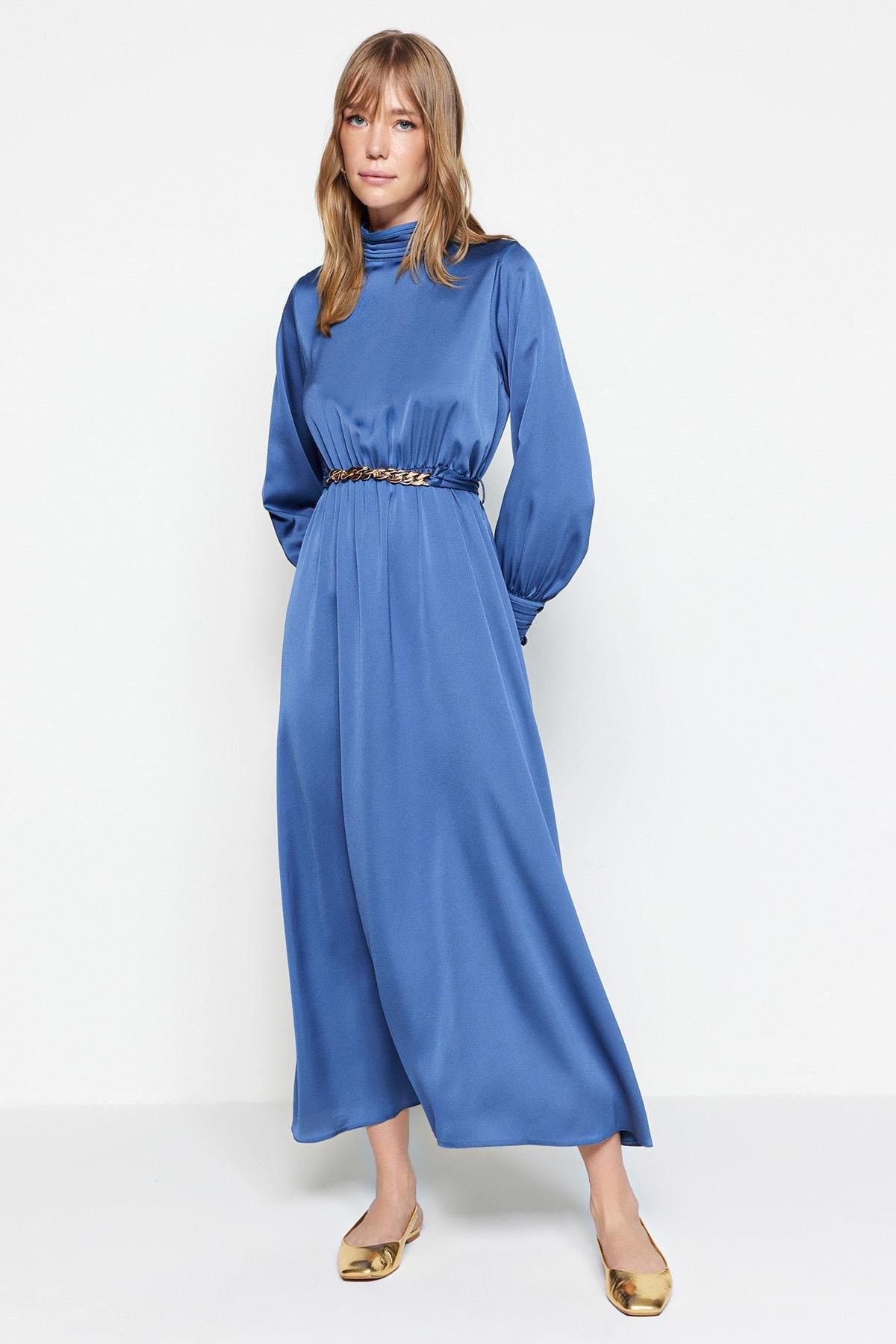 Trendyol - Blue Evening Dress