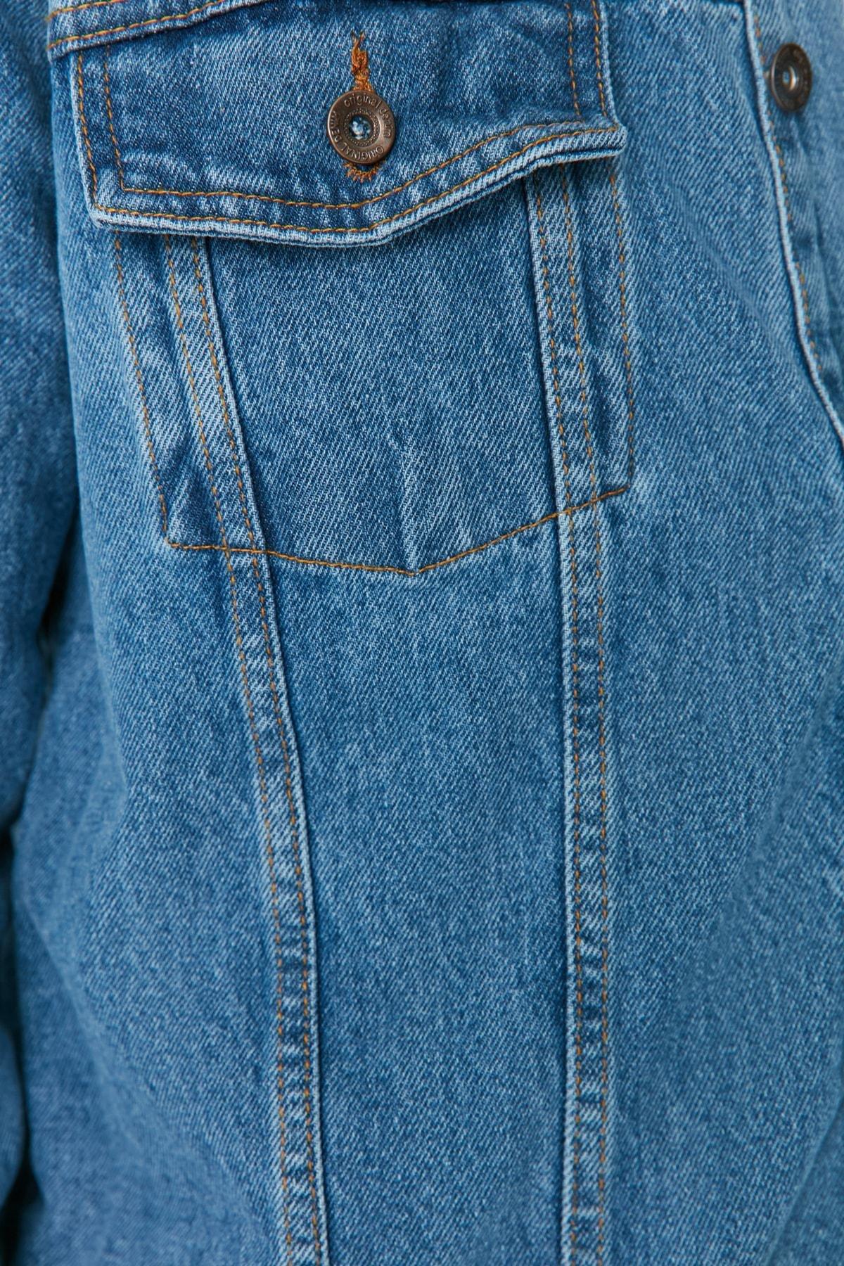 Blue Collared Jacket, Blue, large image number 3