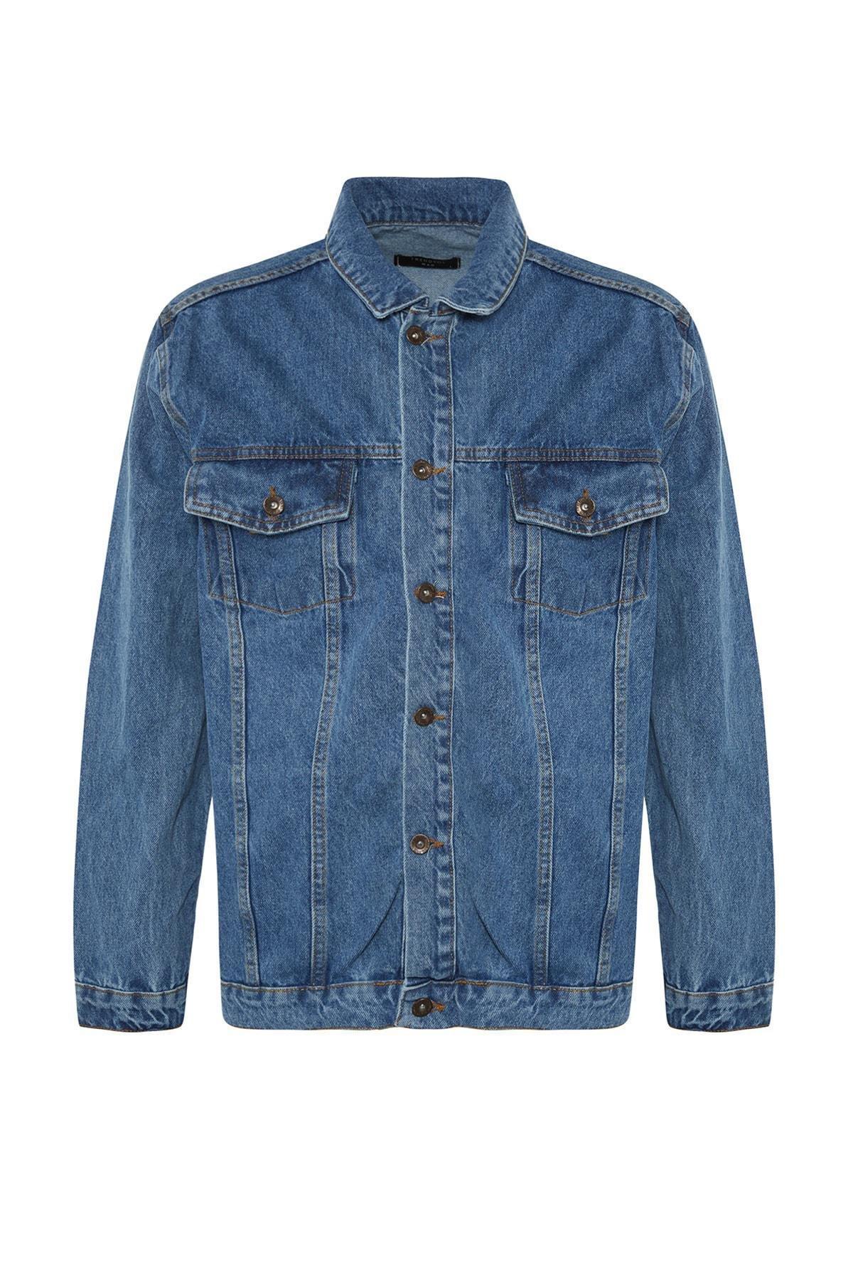 Trendyol - Blue Collared Jacket