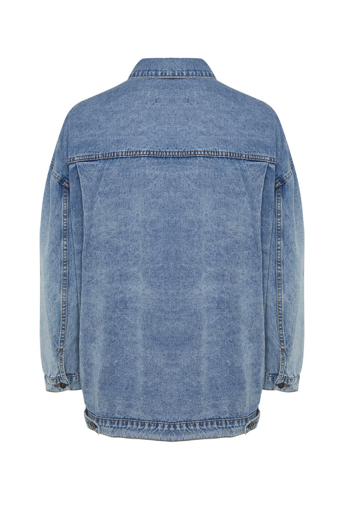 Trendyol - Blue Oversize Jacket