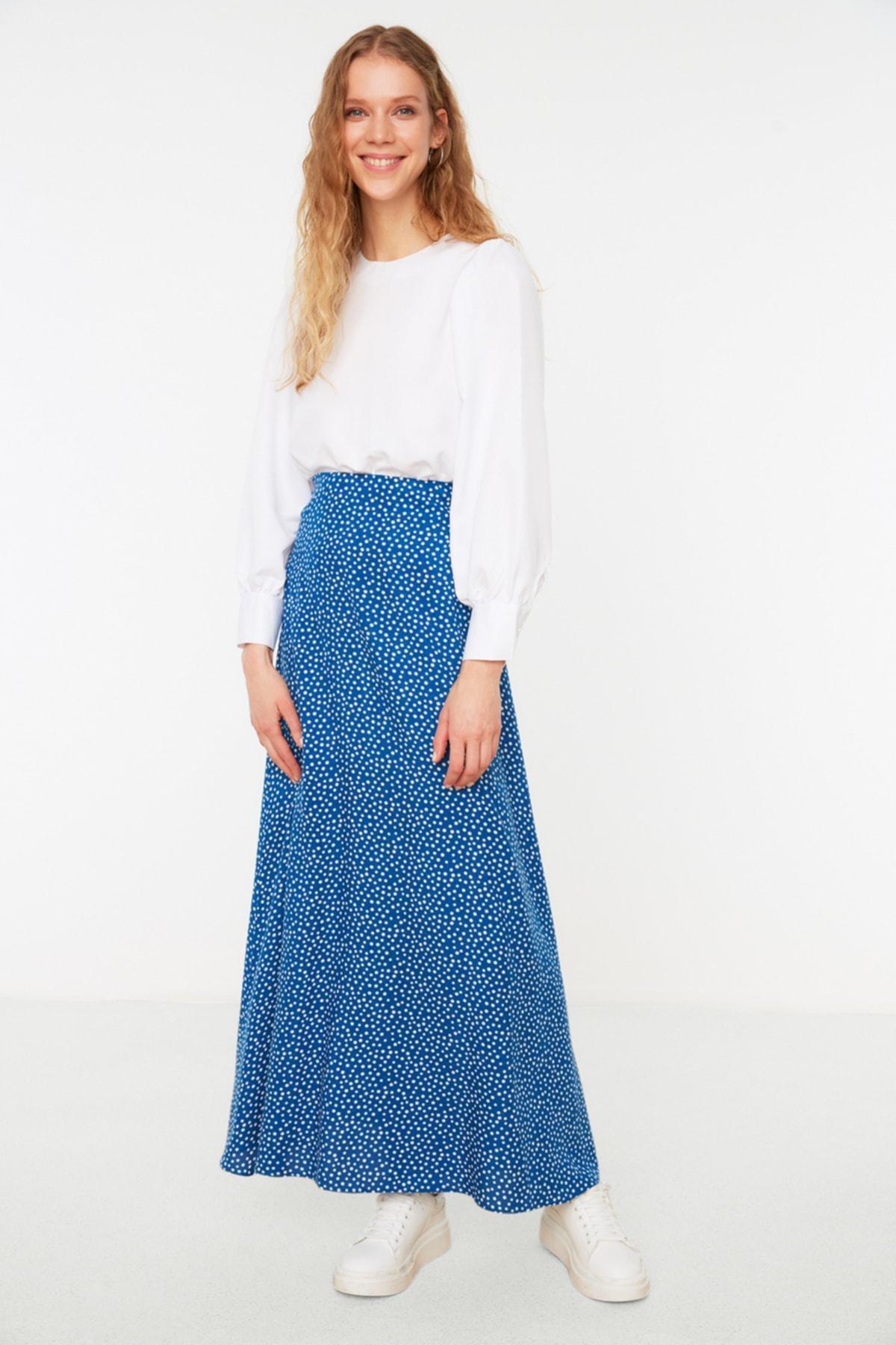 Navy Maxi Skirt, , large image number 4