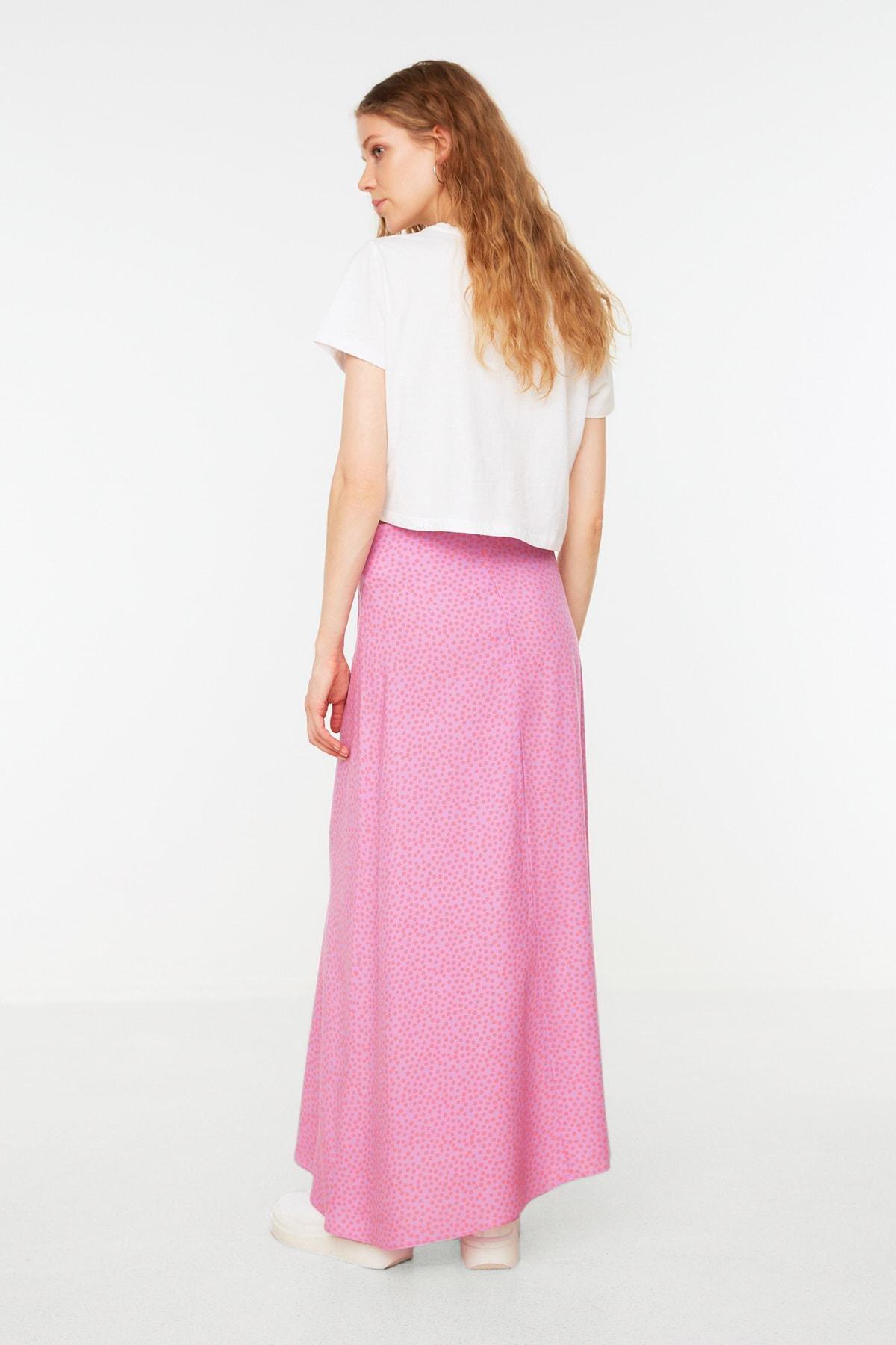 Purple A-Line Maxi Skirt, Purple, large image number 4