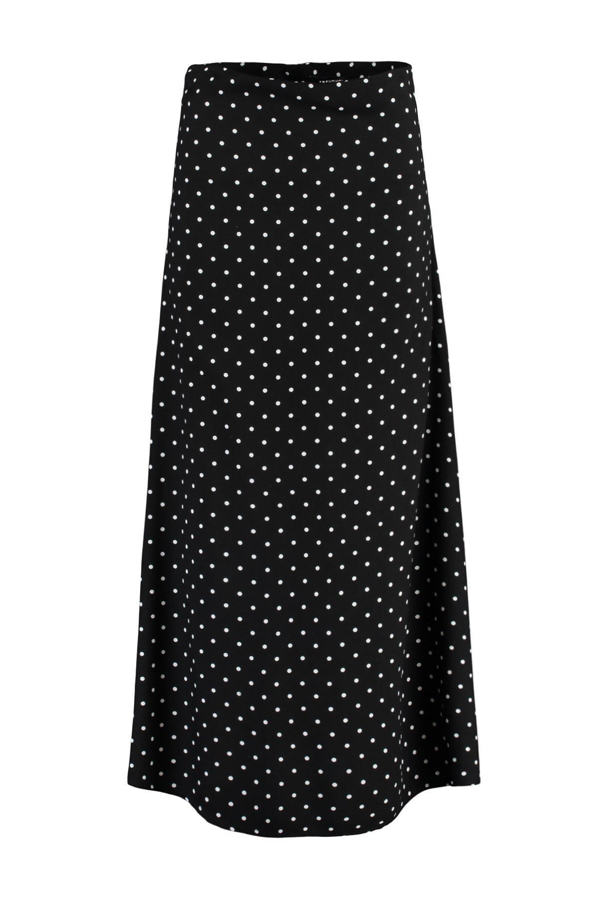 Black Polka Dot Maxi Skirt, , large image number 5