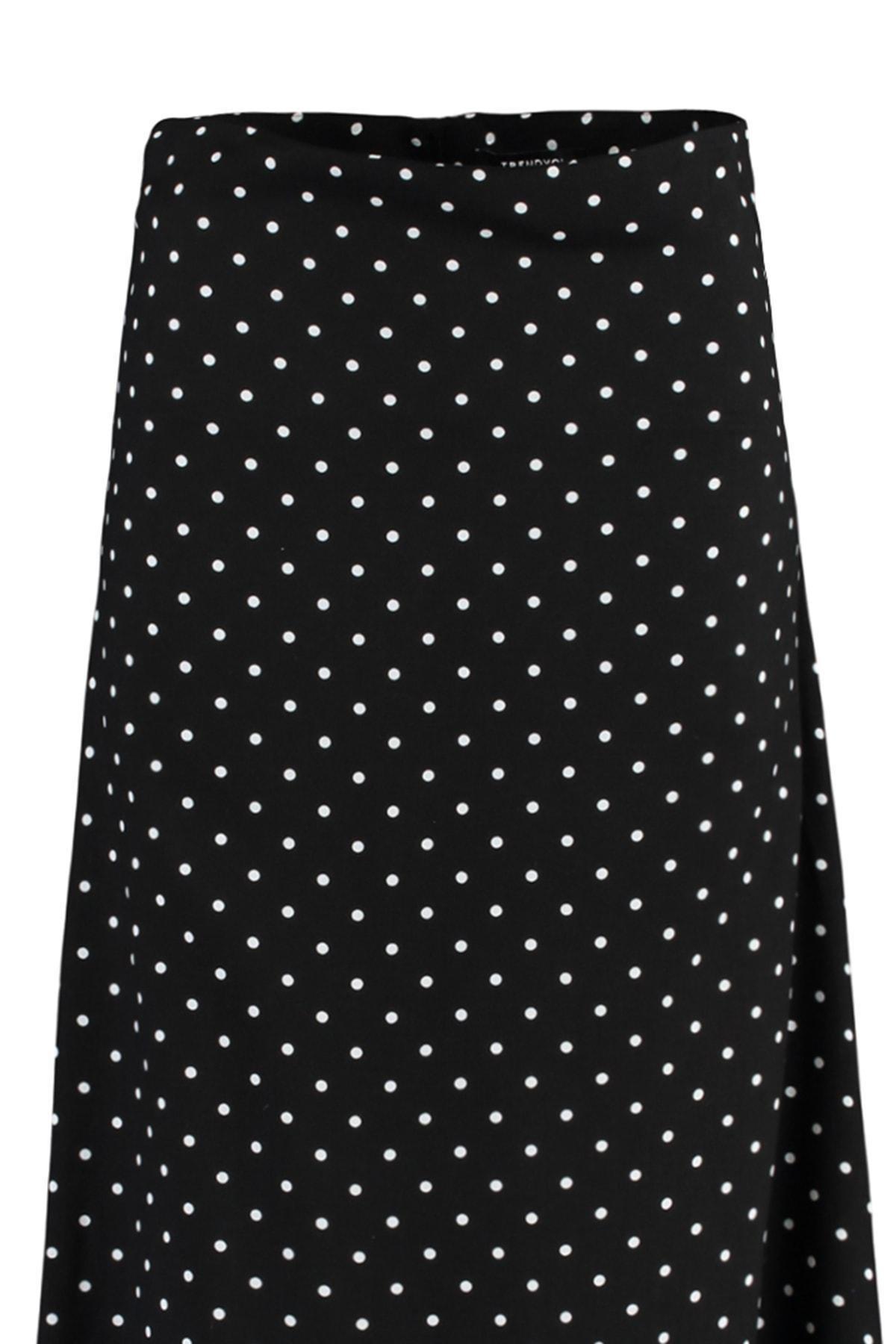 Black Polka Dot Maxi Skirt, , large image number 6