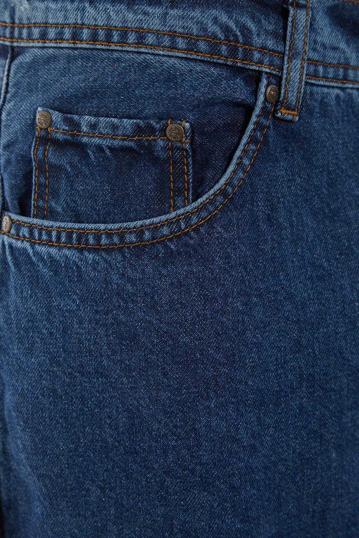 Navy Denim Loose Jeans, Dark blue, large image number 8