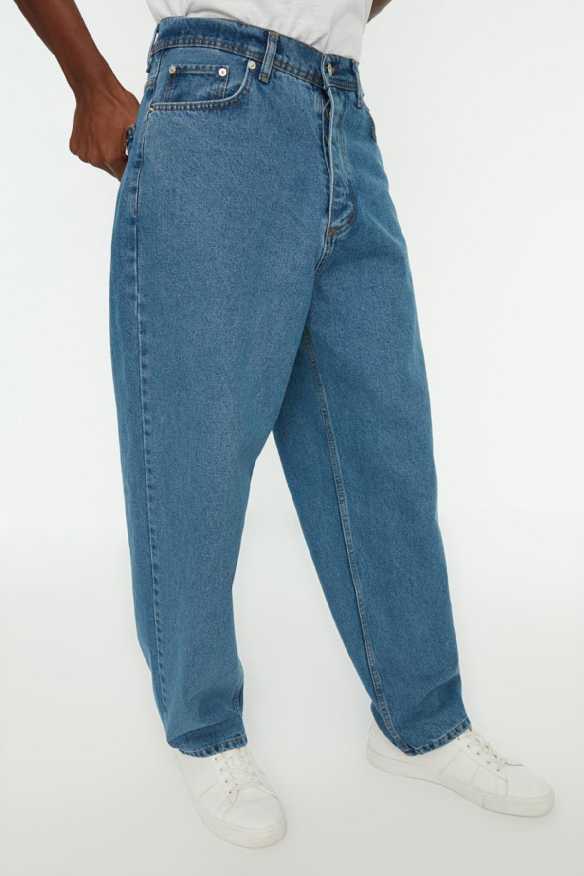 Blue Wide Leg Jeans, , large image number 1