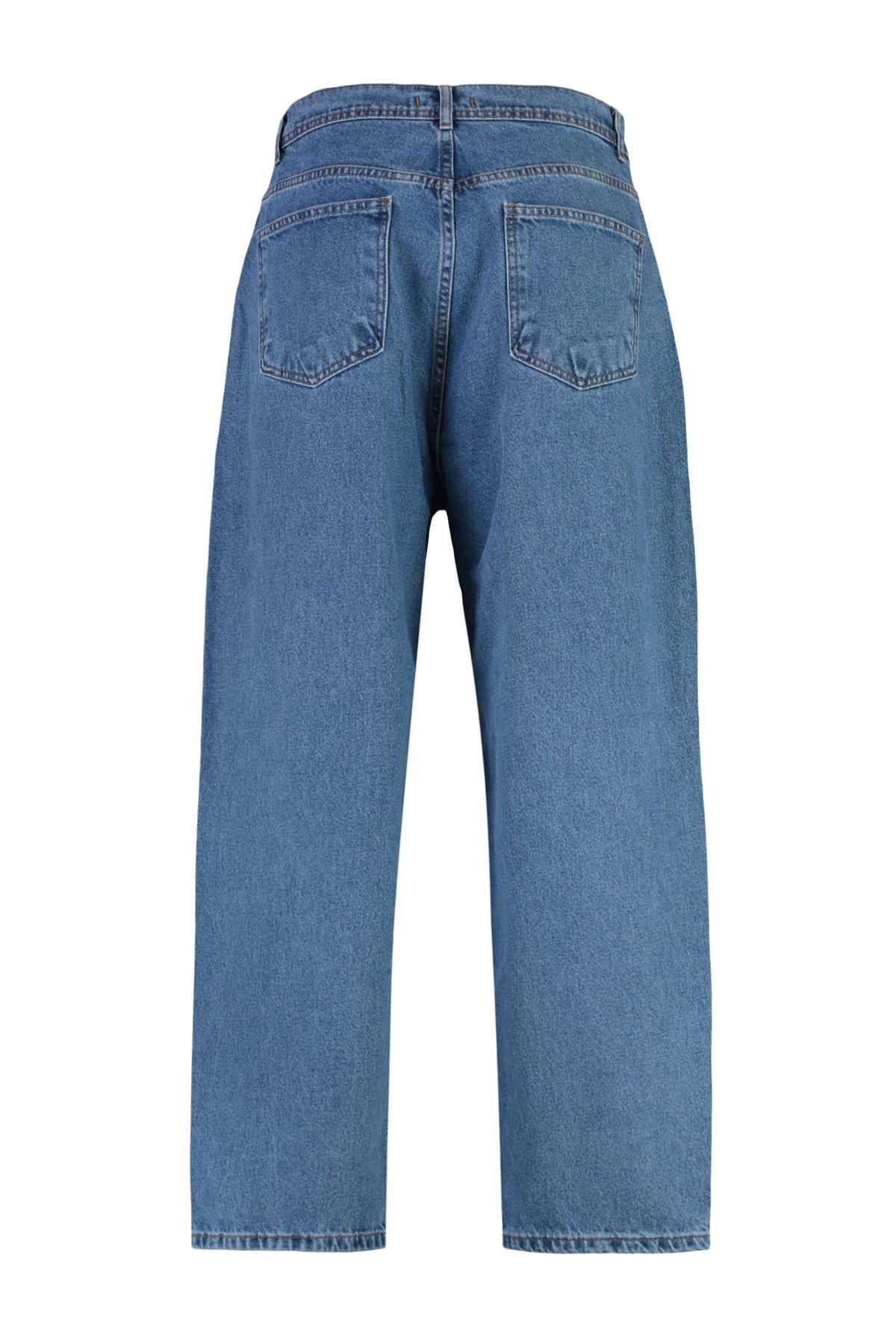 Blue Wide Leg Jeans, , large image number 6