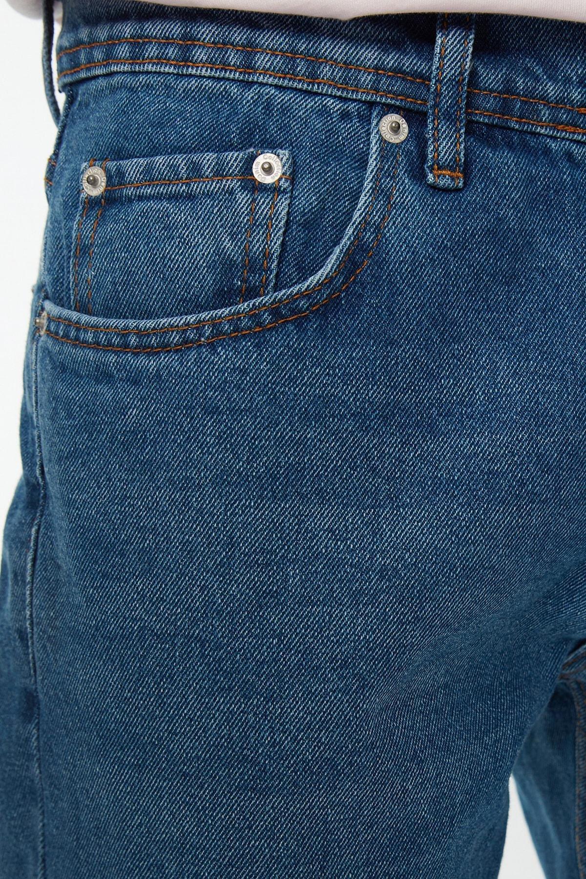 Navy Denim Straight Jeans, , large image number 1
