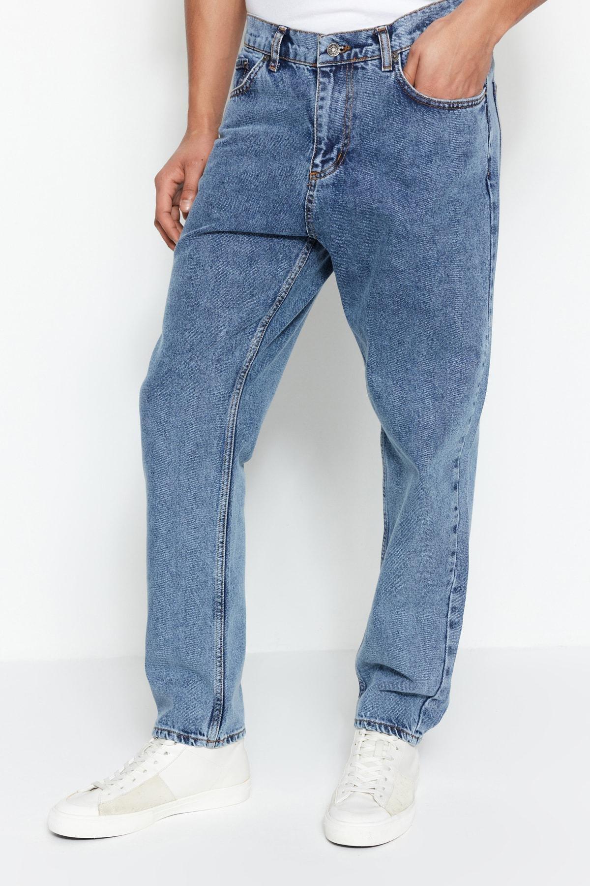 Blue Relaxed Jeans, , large image number 3
