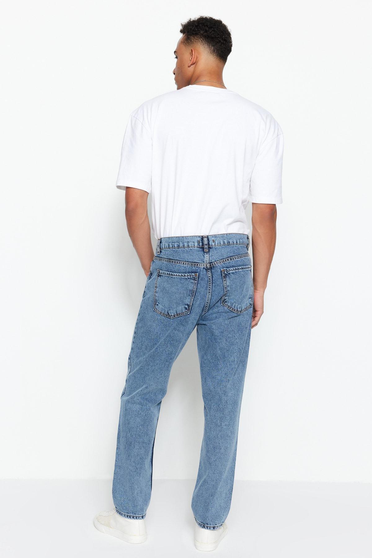 Blue Relaxed Jeans, , large image number 4