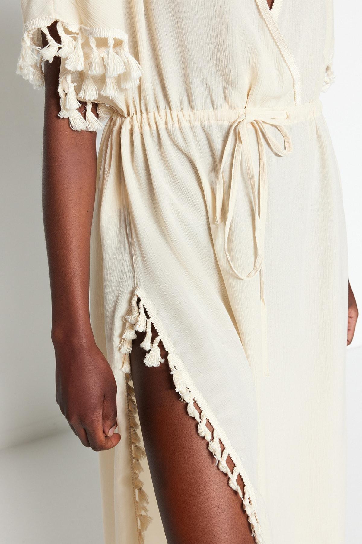 Trendyol - Beige A-Line Beach Dress