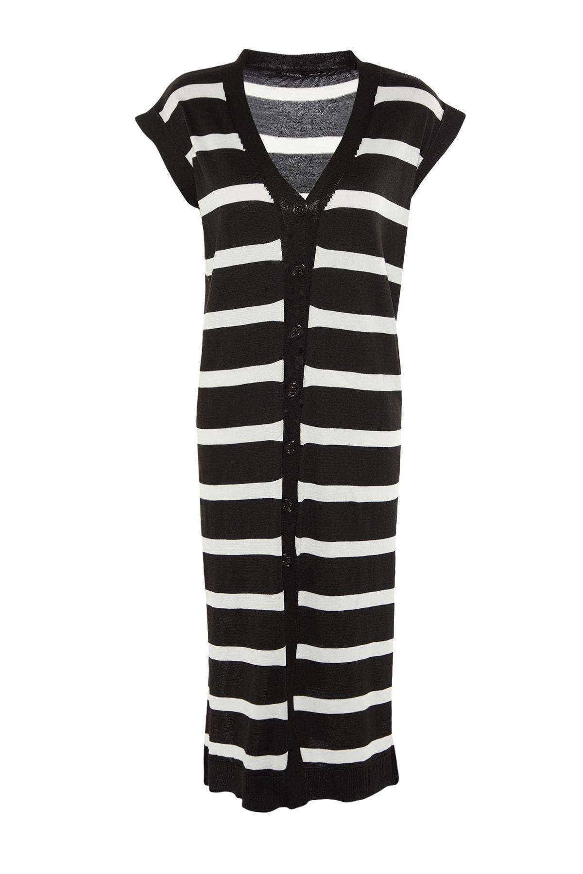 Ecru Striped Dress, , large image number 5