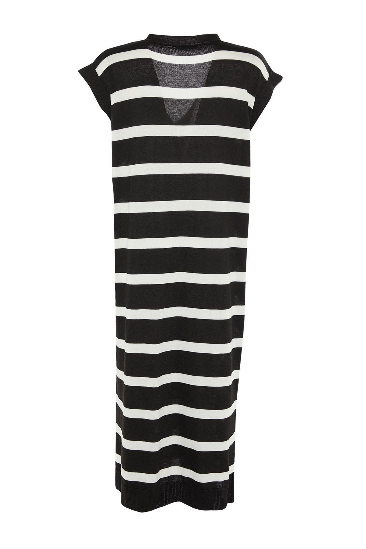 Ecru Striped Dress, , large image number 6