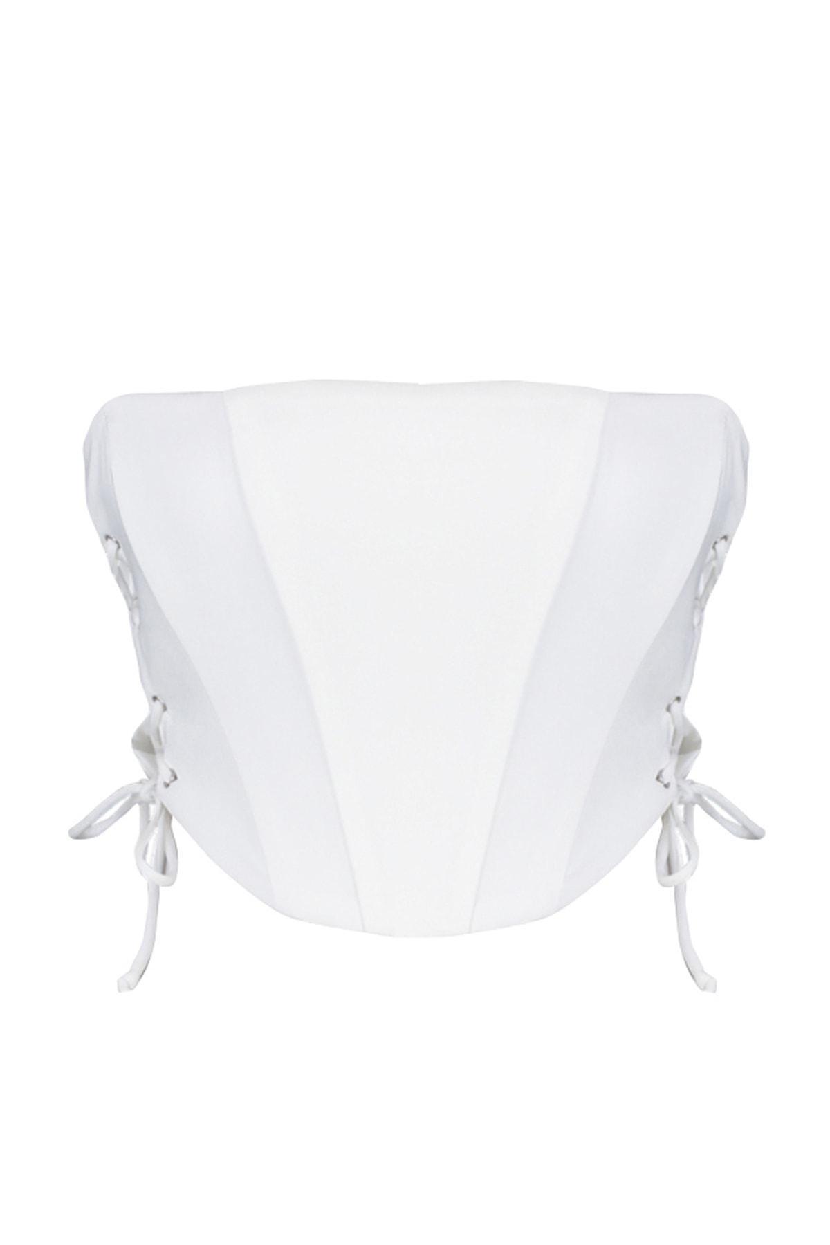 White Plain Crop Top, , large image number 5