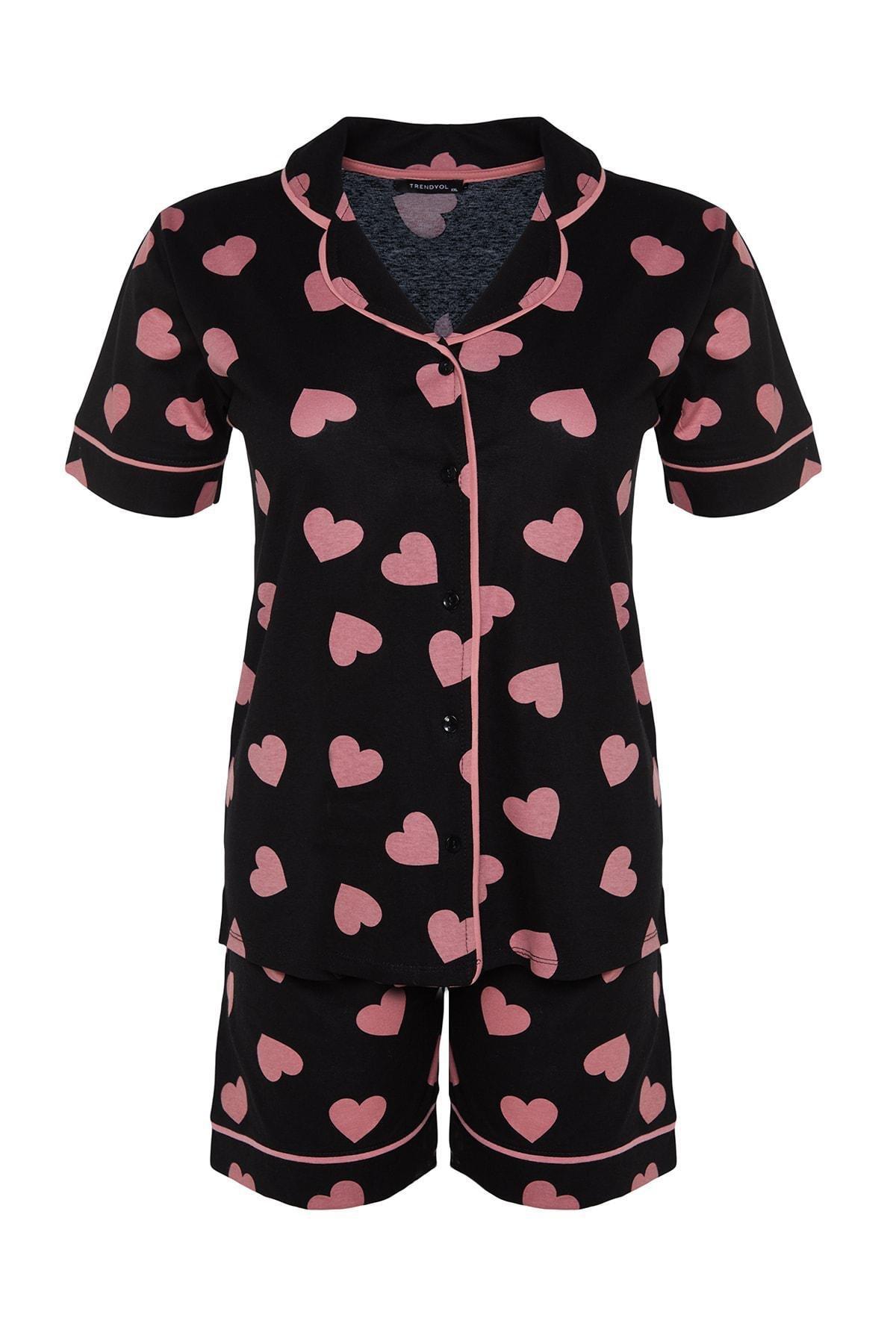Multicolour Heart Plus Size Pajama Set, , large image number 6