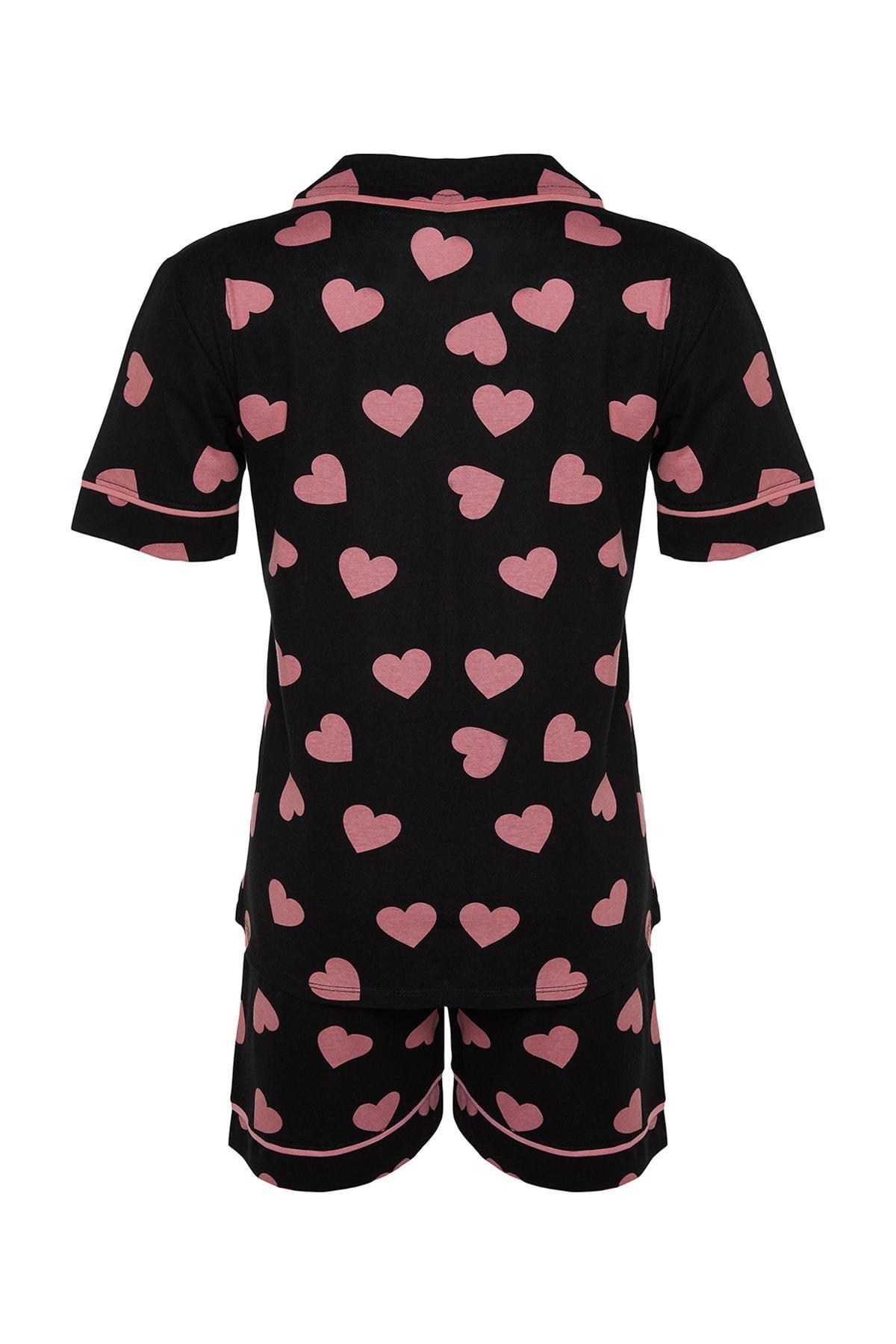Multicolour Heart Plus Size Pajama Set, , large image number 8