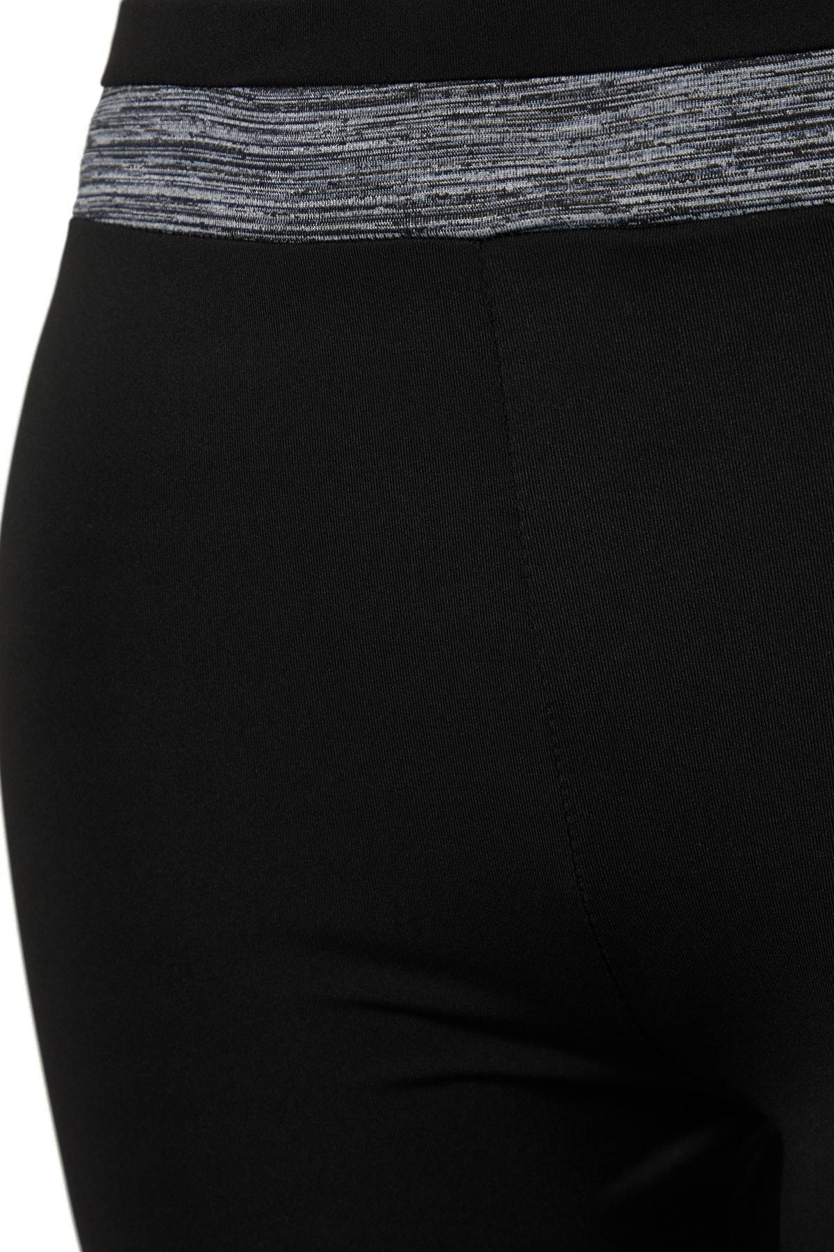 Black Straight Plus Size Sweatpants, , large image number 6