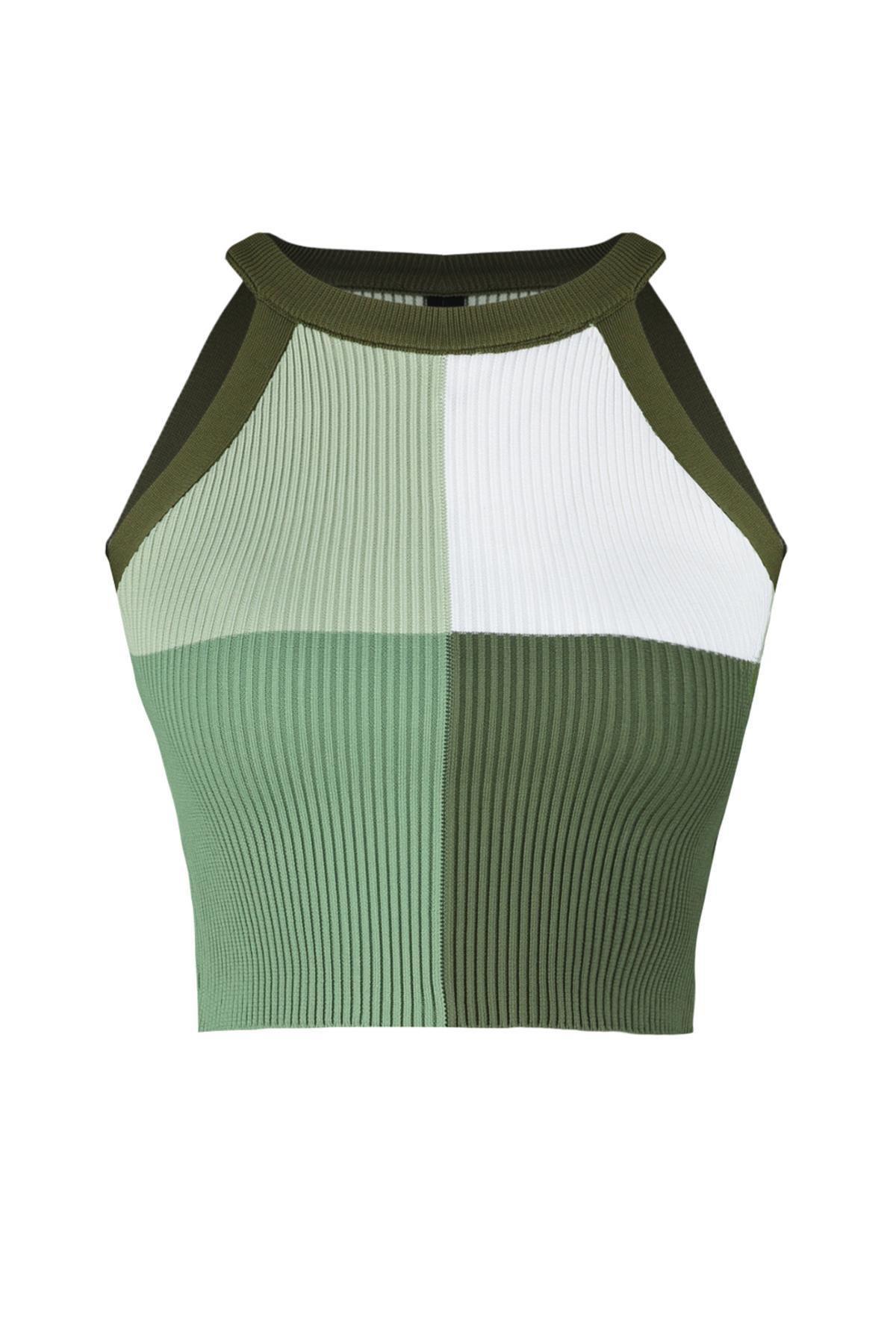 Multicolour Knitted Crop Top, , large image number 6