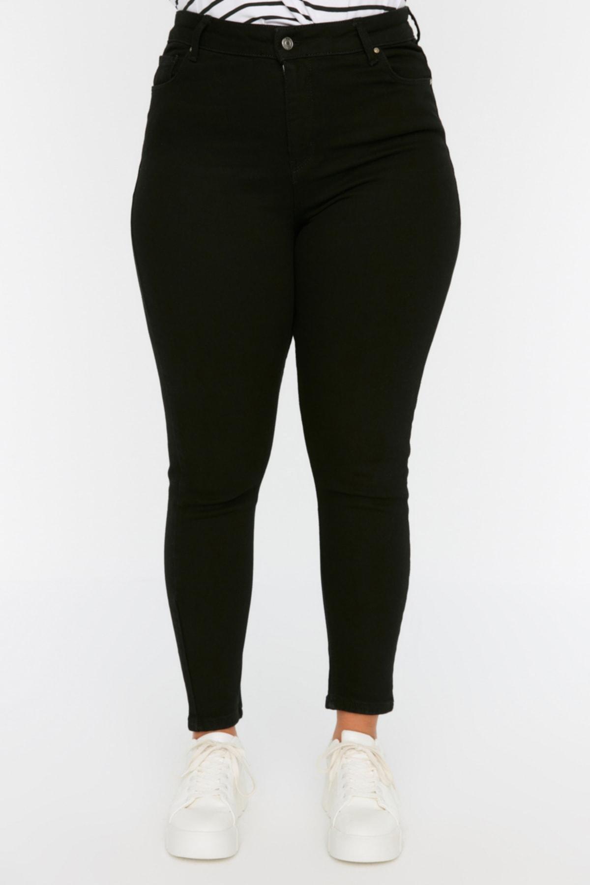 Black Skinny Plus Size Jeans, , large image number 2