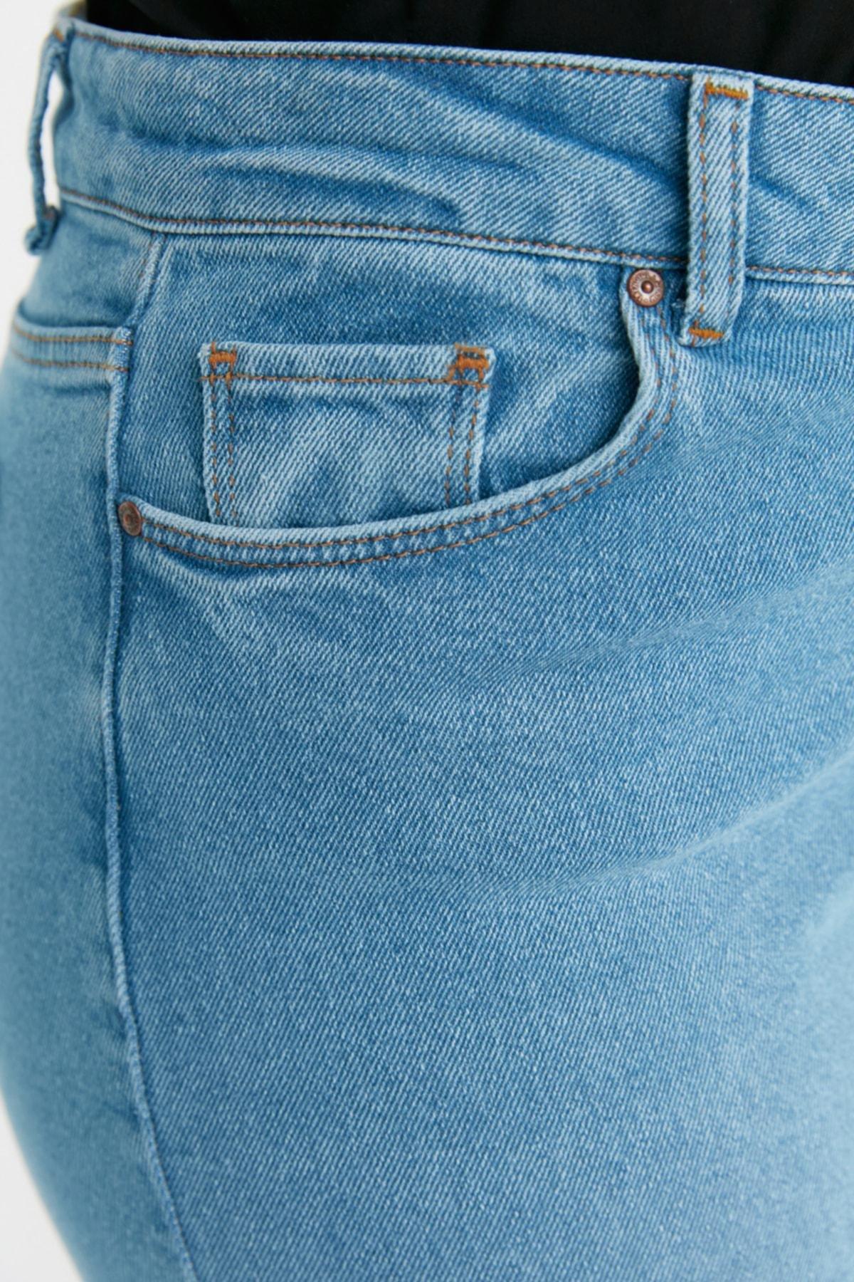 Blue Skinny Plus Size Jeans, , large image number 4