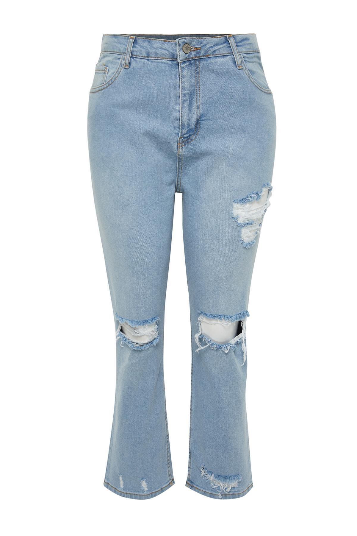 Trendyol - Blue Skinny Plus Size Jeans