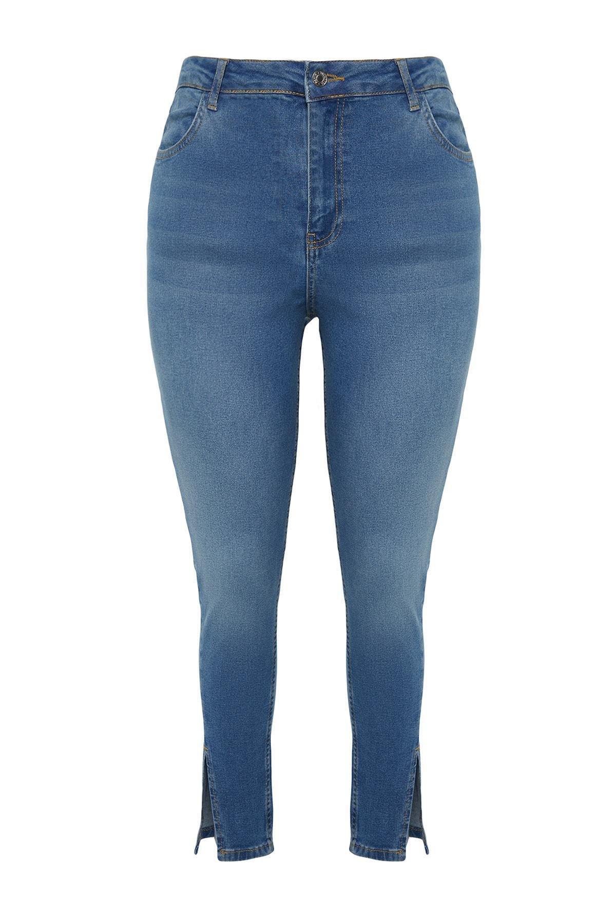 Trendyol - Blue Skinny Plus Size Jeans