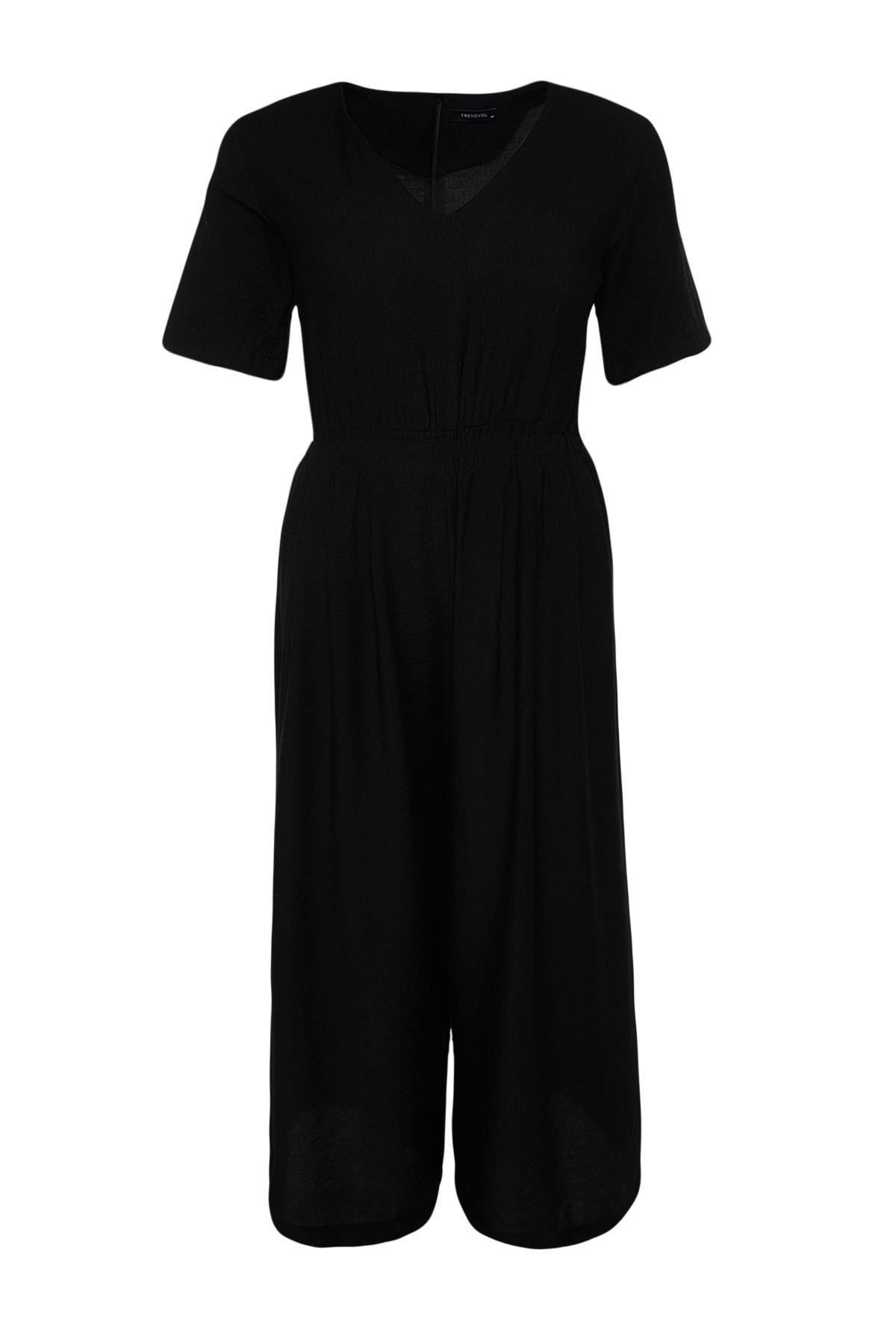 Black Relaxed Plus Size Jumpsuit, , large image number 5