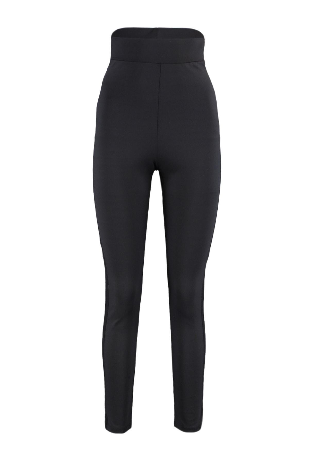 Black Plus Size Sports Leggings, , large image number 5