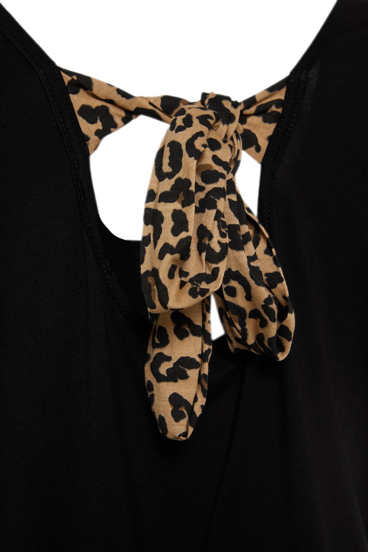 Black Fitted Plus Size Blouse, , large image number 7