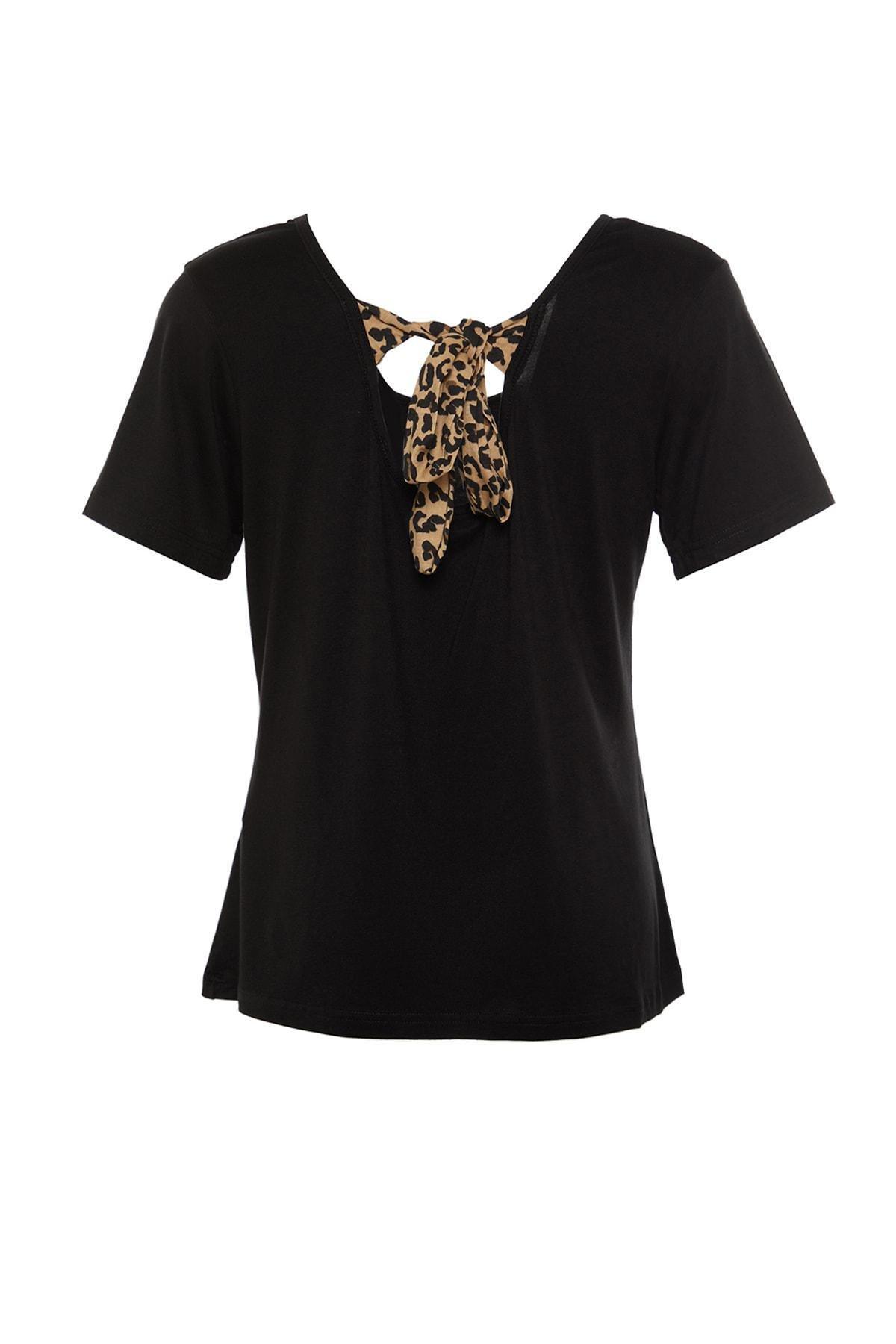 Black Fitted Plus Size Blouse, , large image number 8